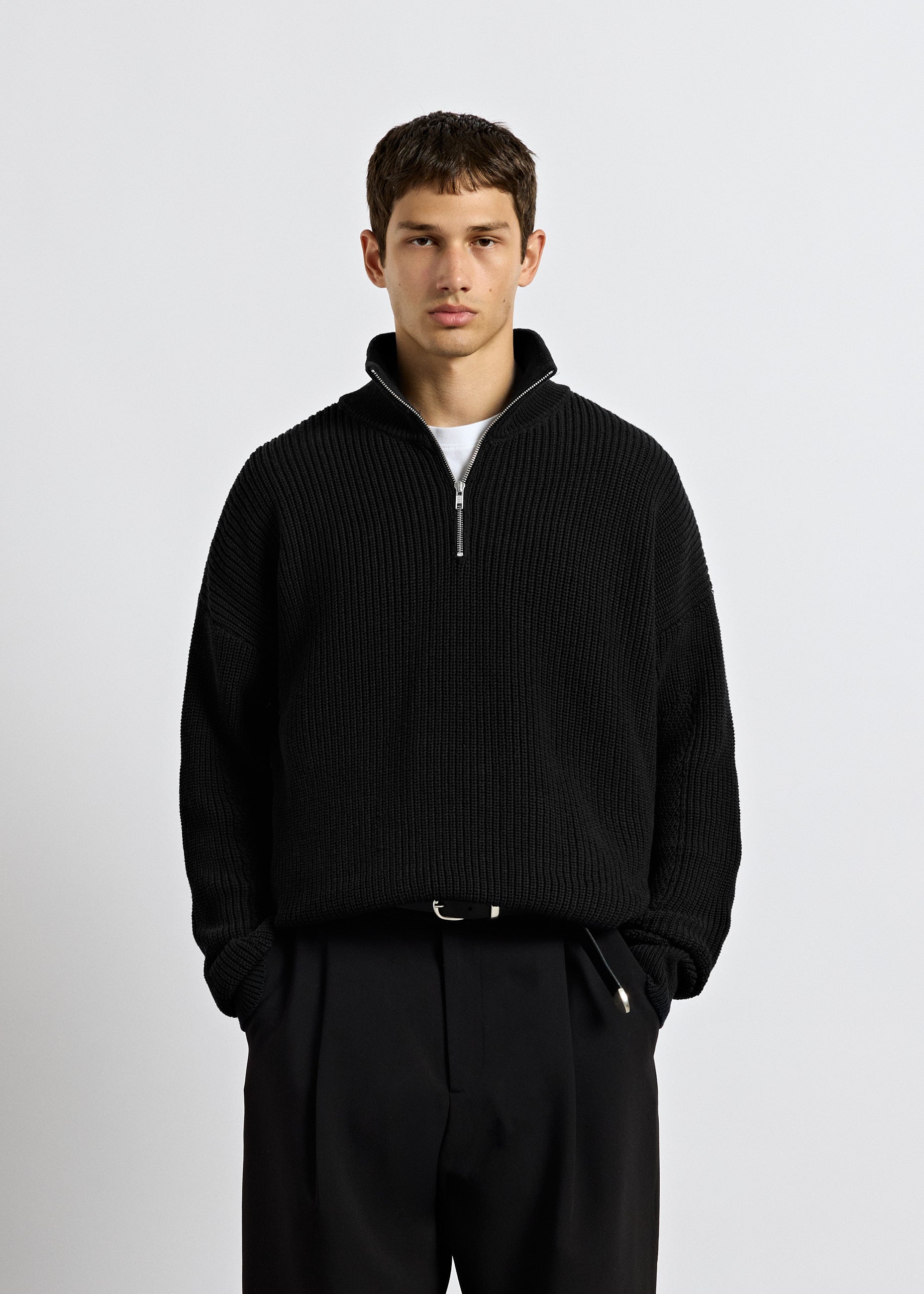 Chunky Knit Half-Zip Sweater