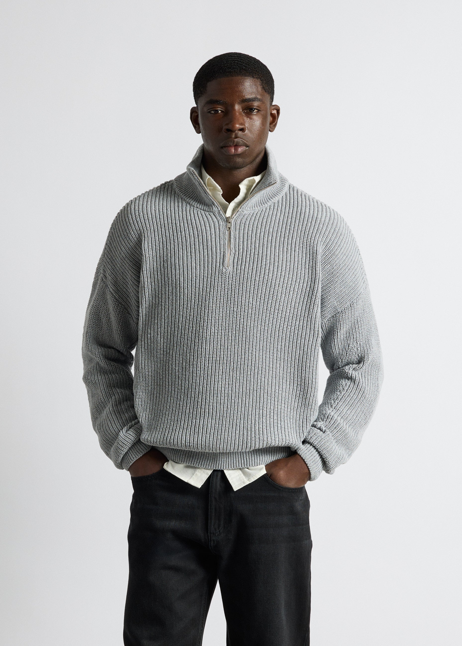 Chunky Knit Half-Zip Sweater