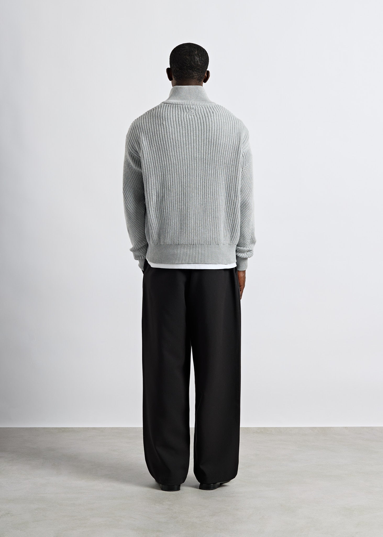 Chunky Knit Zip Jacket