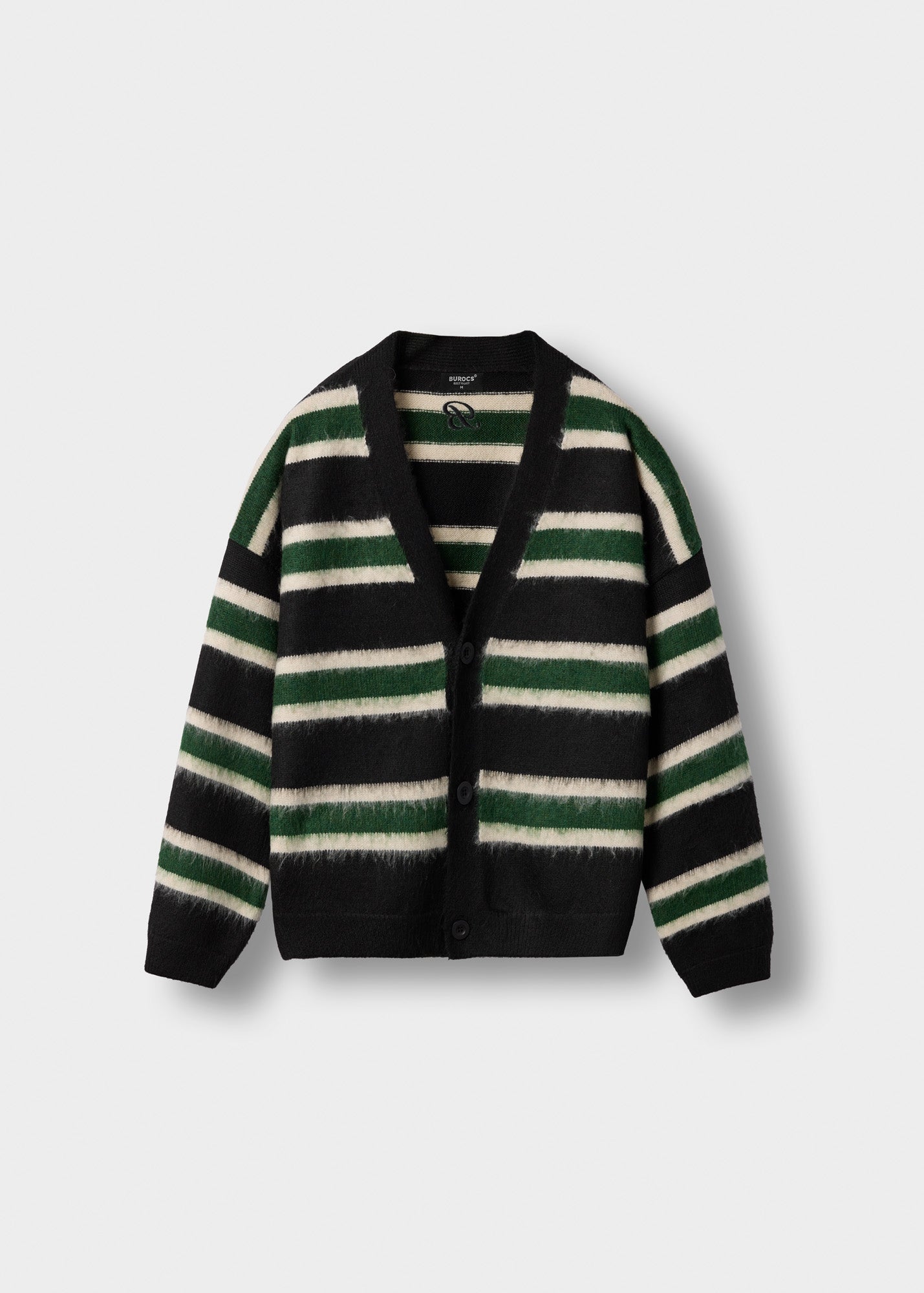 Fuzzy V-Neck Knit Cardigan