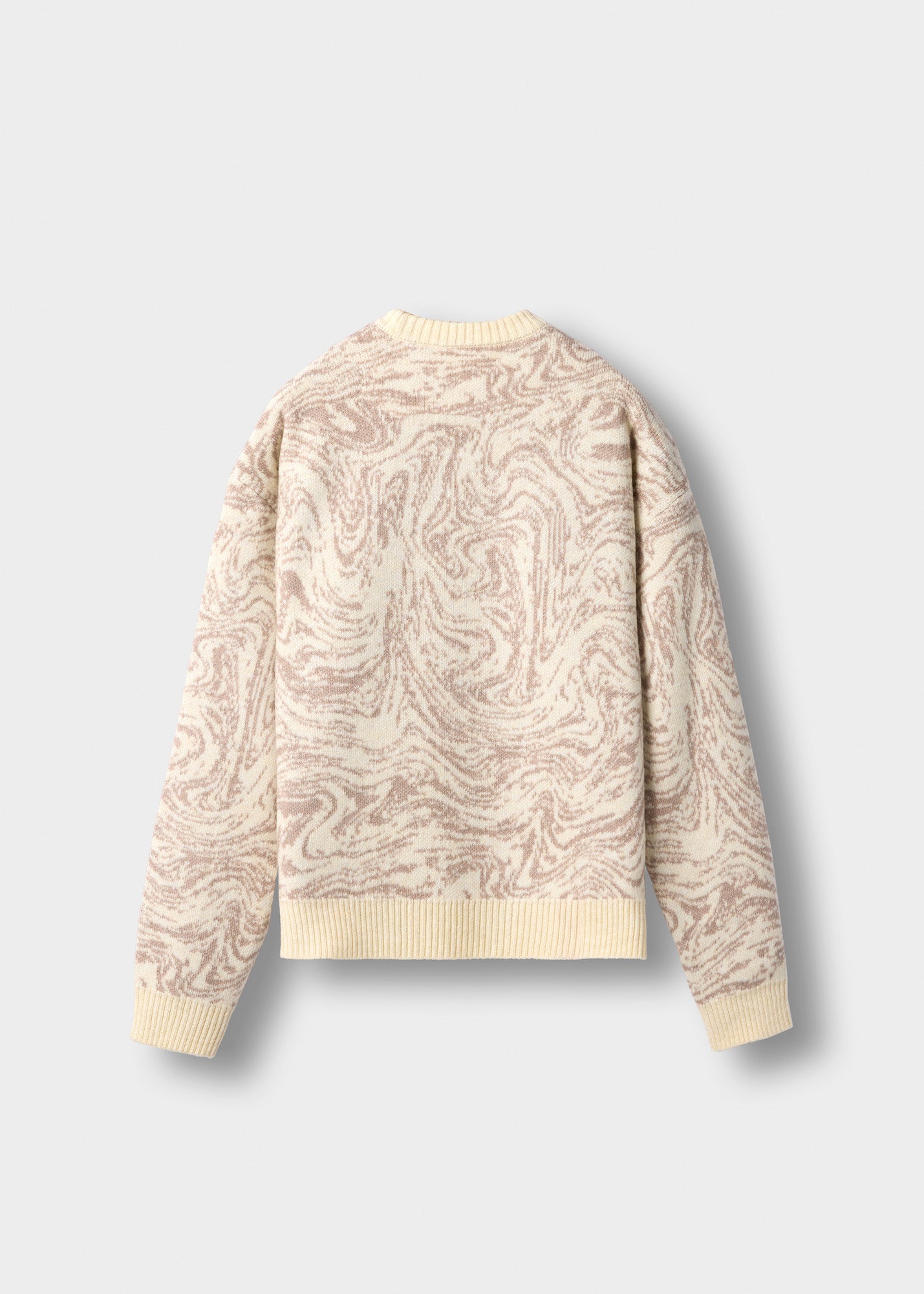 Swirl Pattern Crewneck Sweater