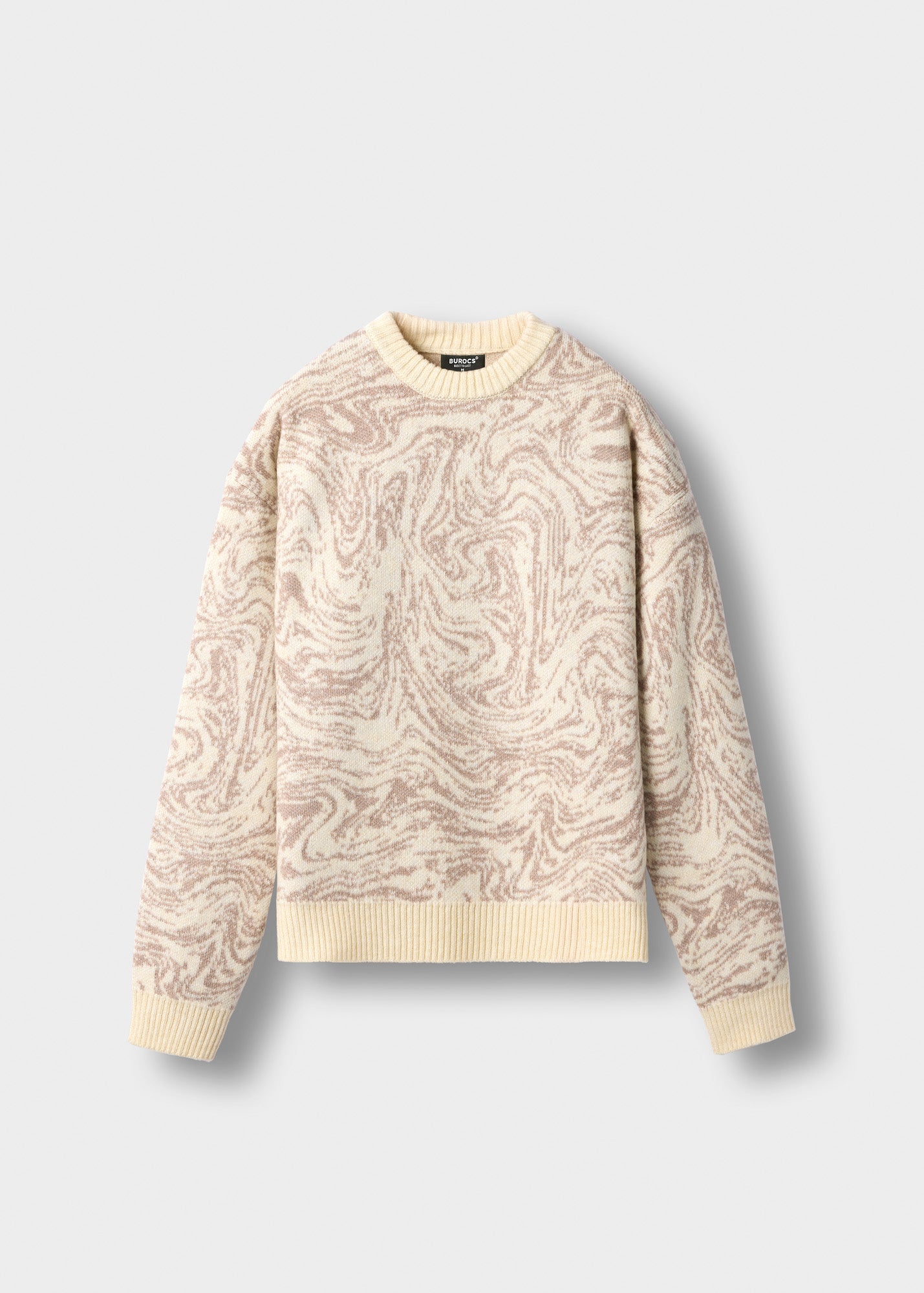 Swirl Pattern Crewneck Sweater