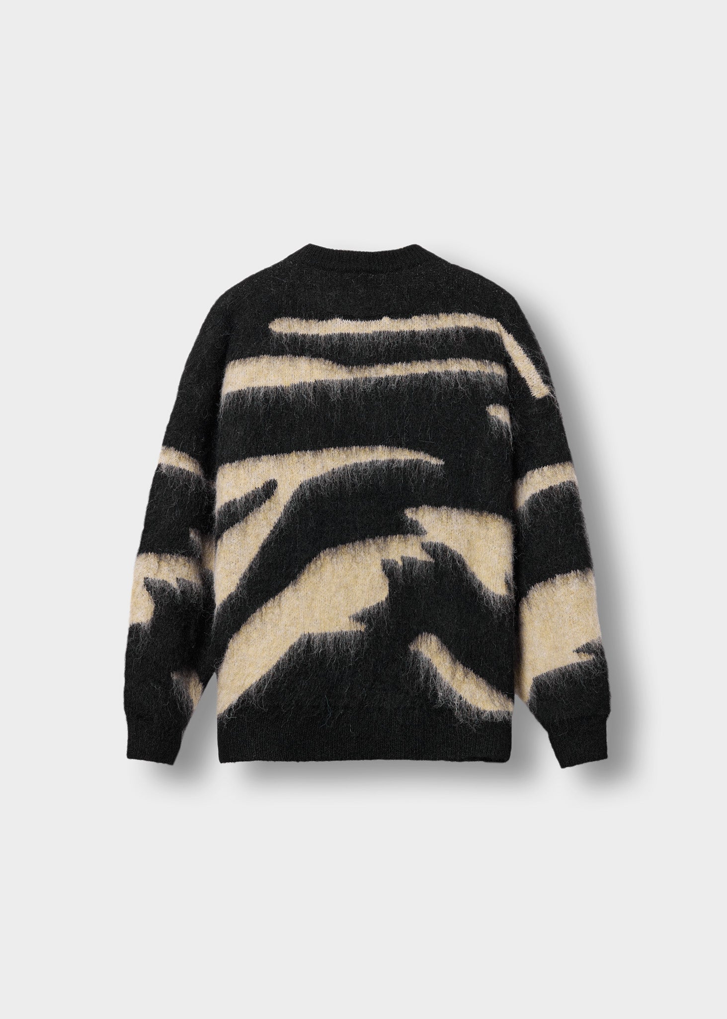 Hairy Monochrome Knit Sweater
