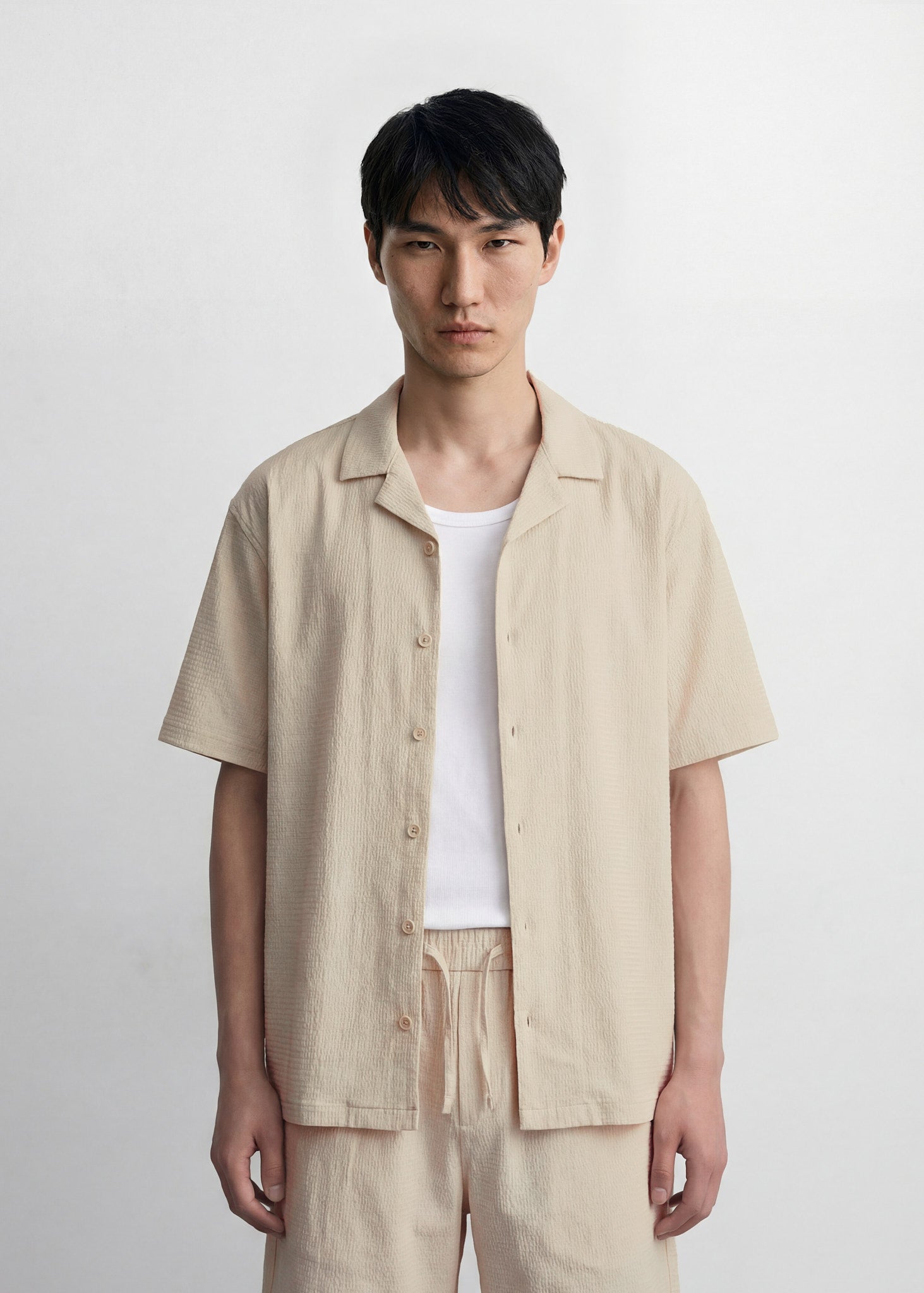 Solid Seersucker Shirt