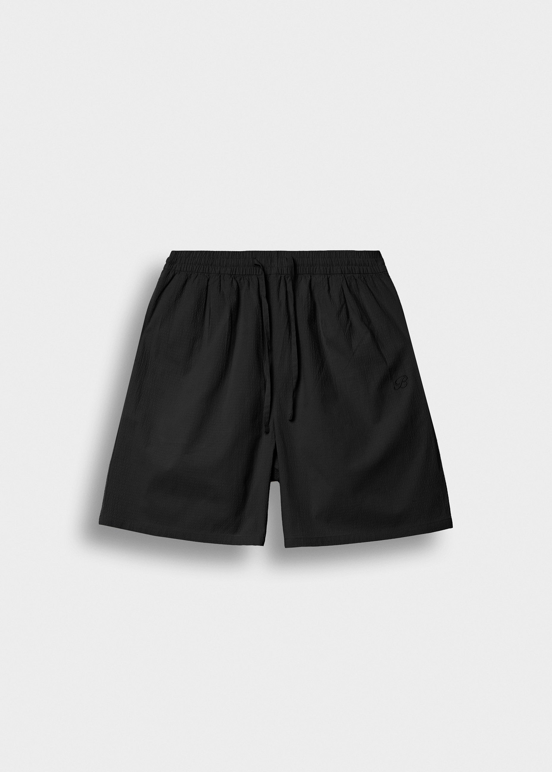 Solid Seersucker Shorts