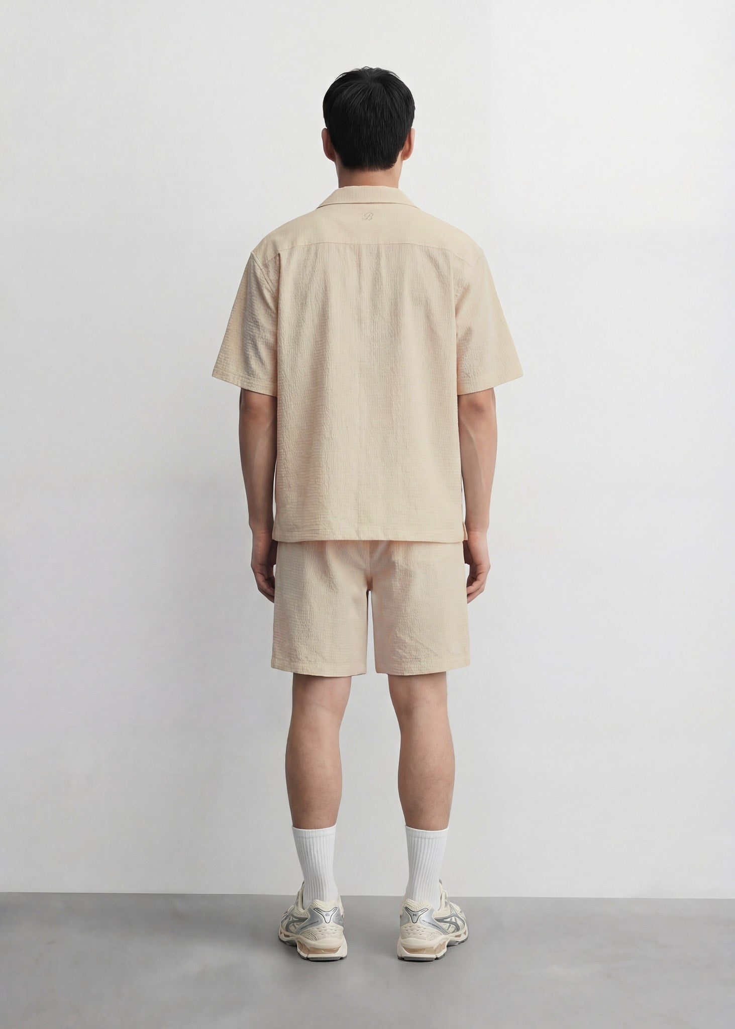 Solid Seersucker Shorts