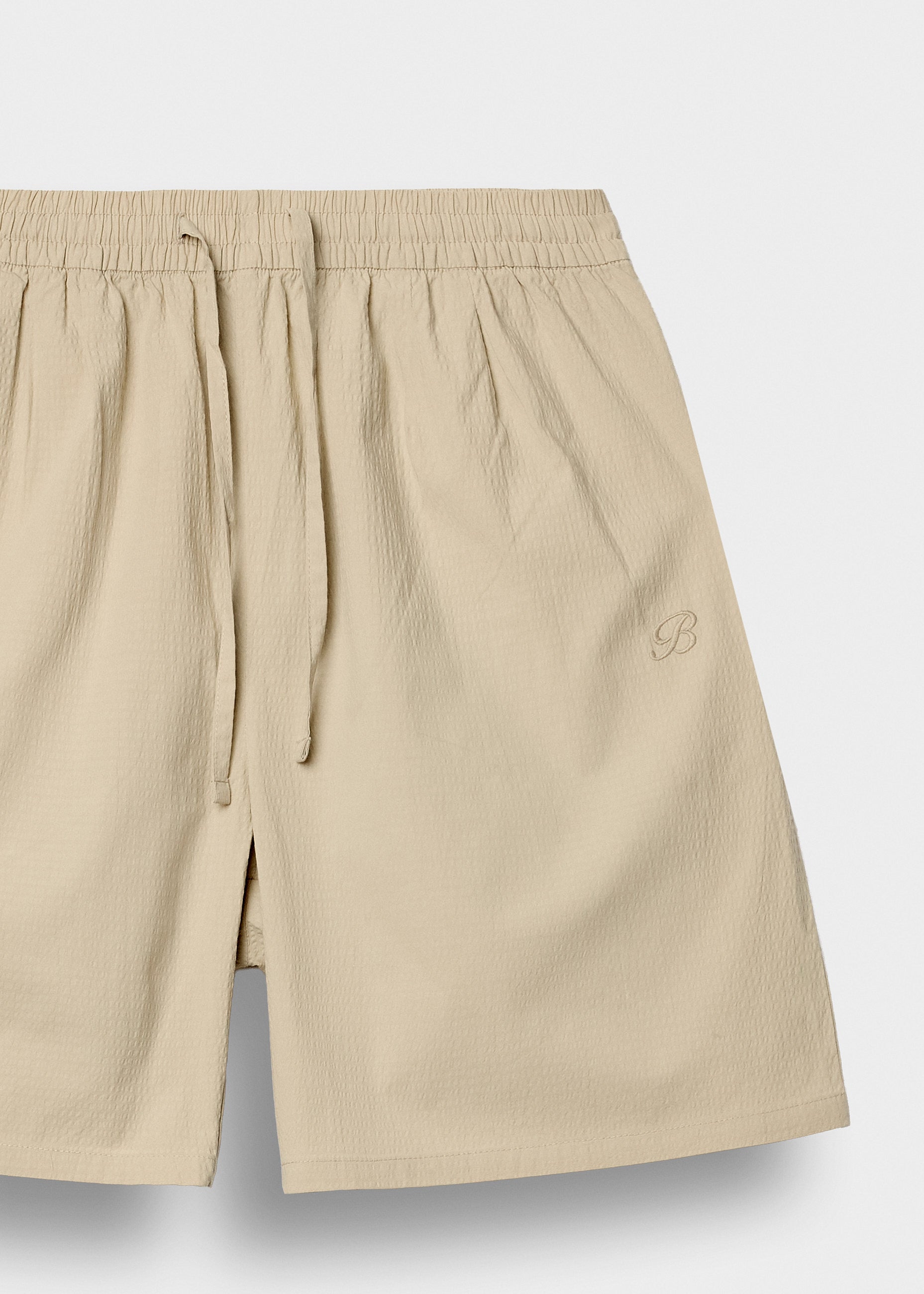 Solid Seersucker Shorts