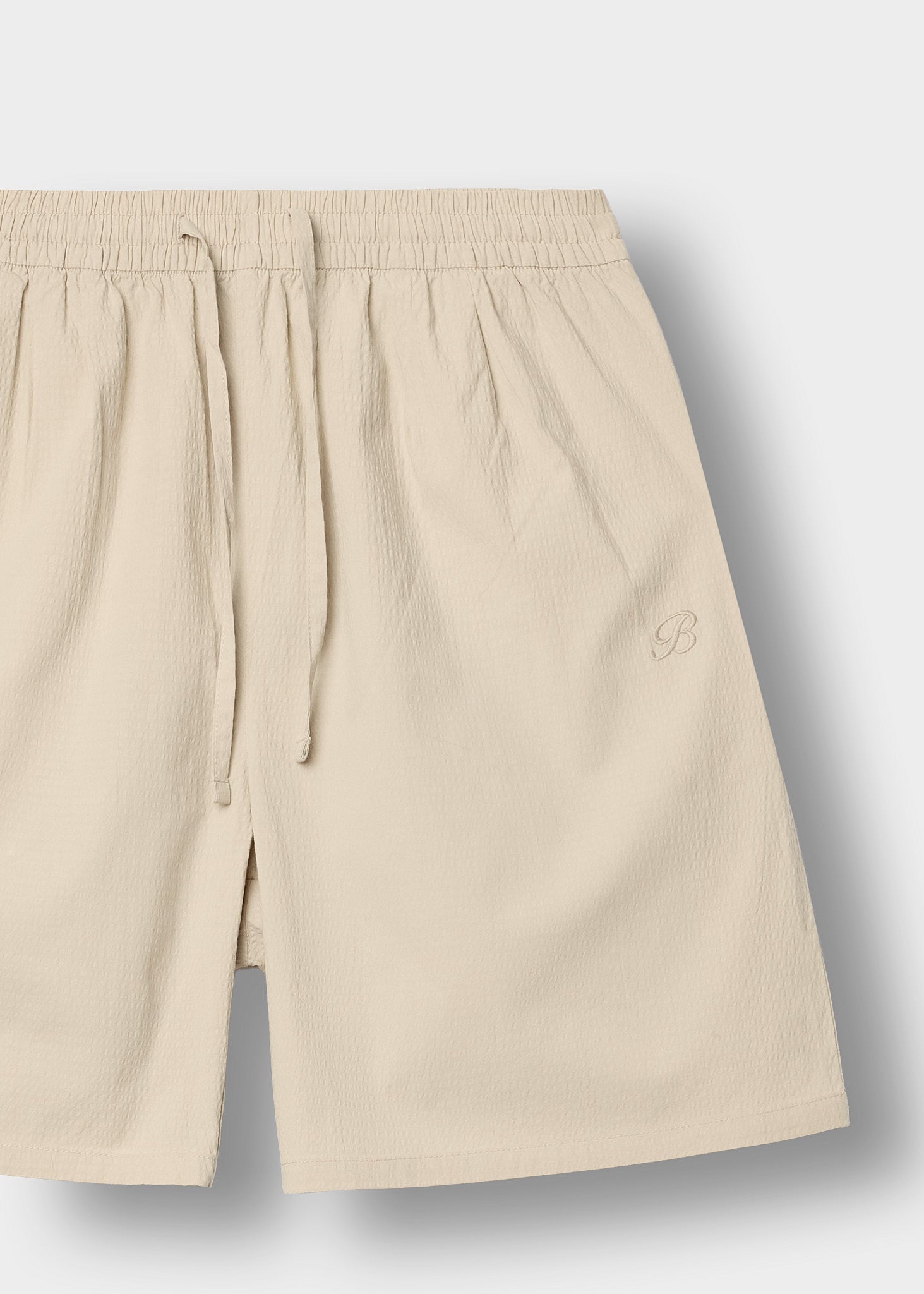 Solid Seersucker Shorts