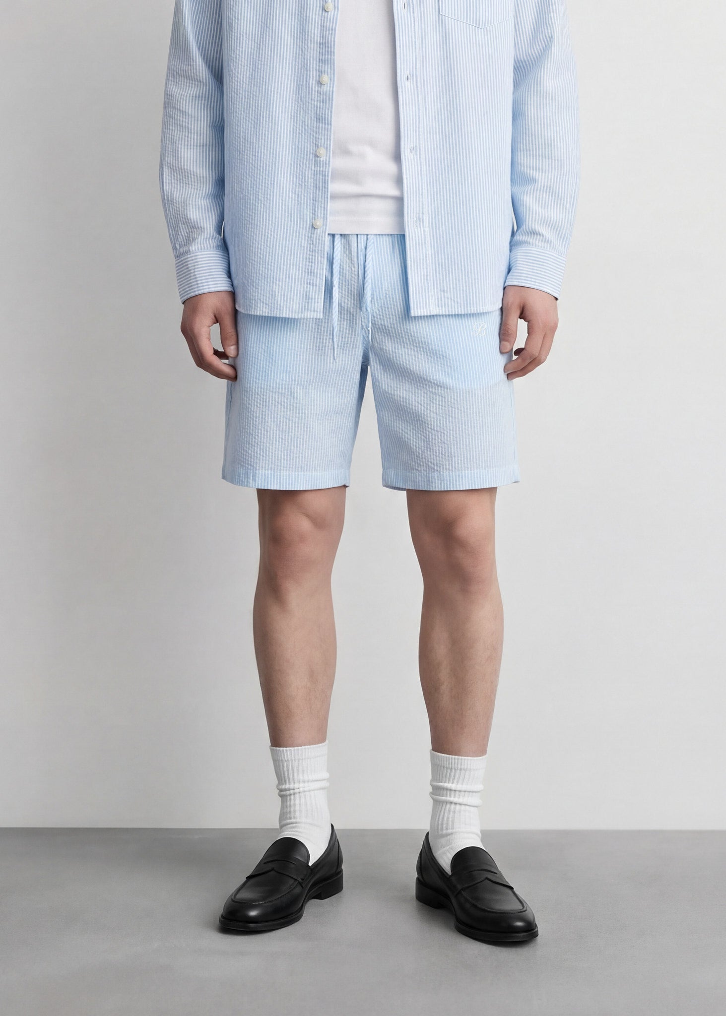 Striped Seersucker Shorts