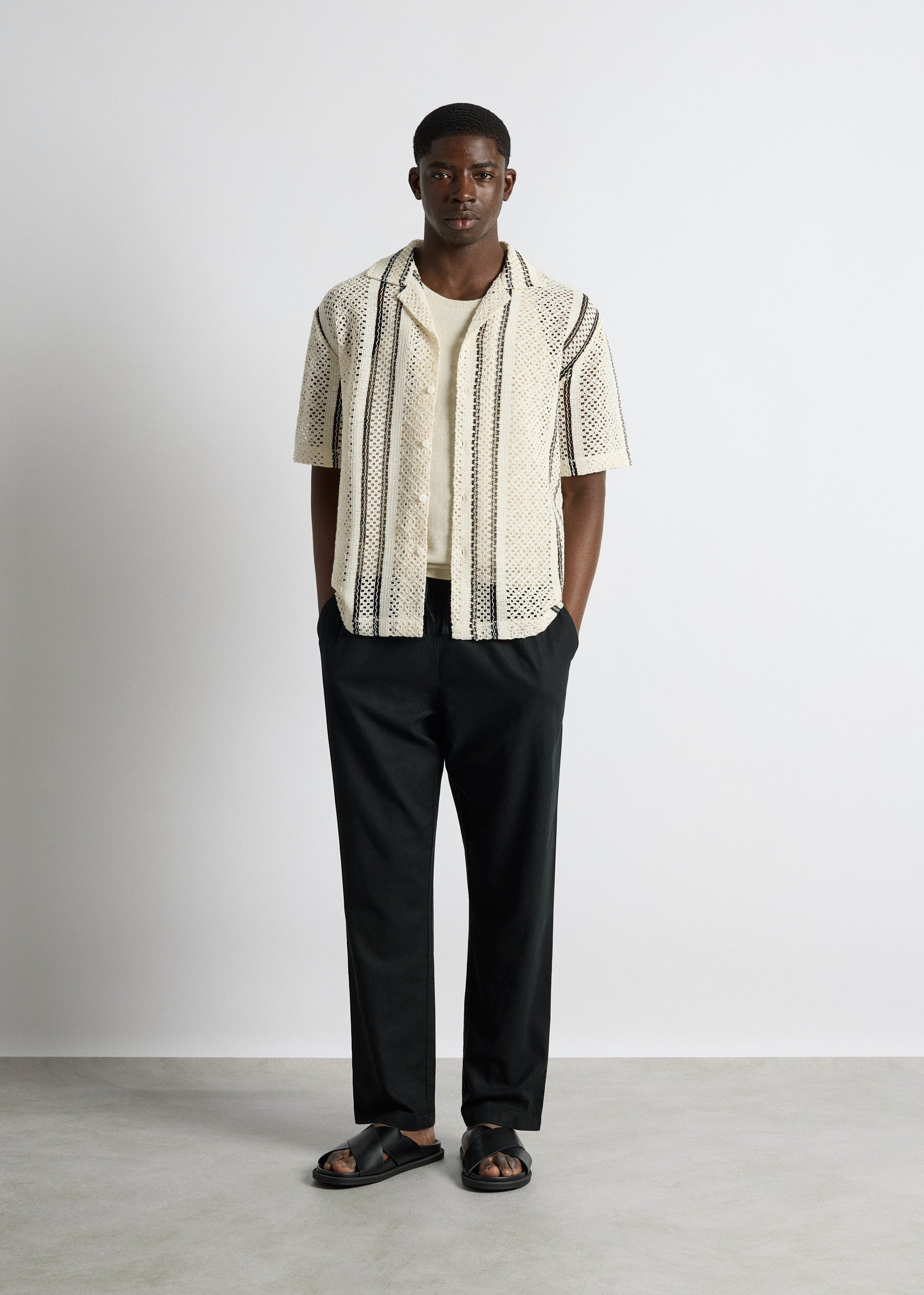 Linen-blend Pants