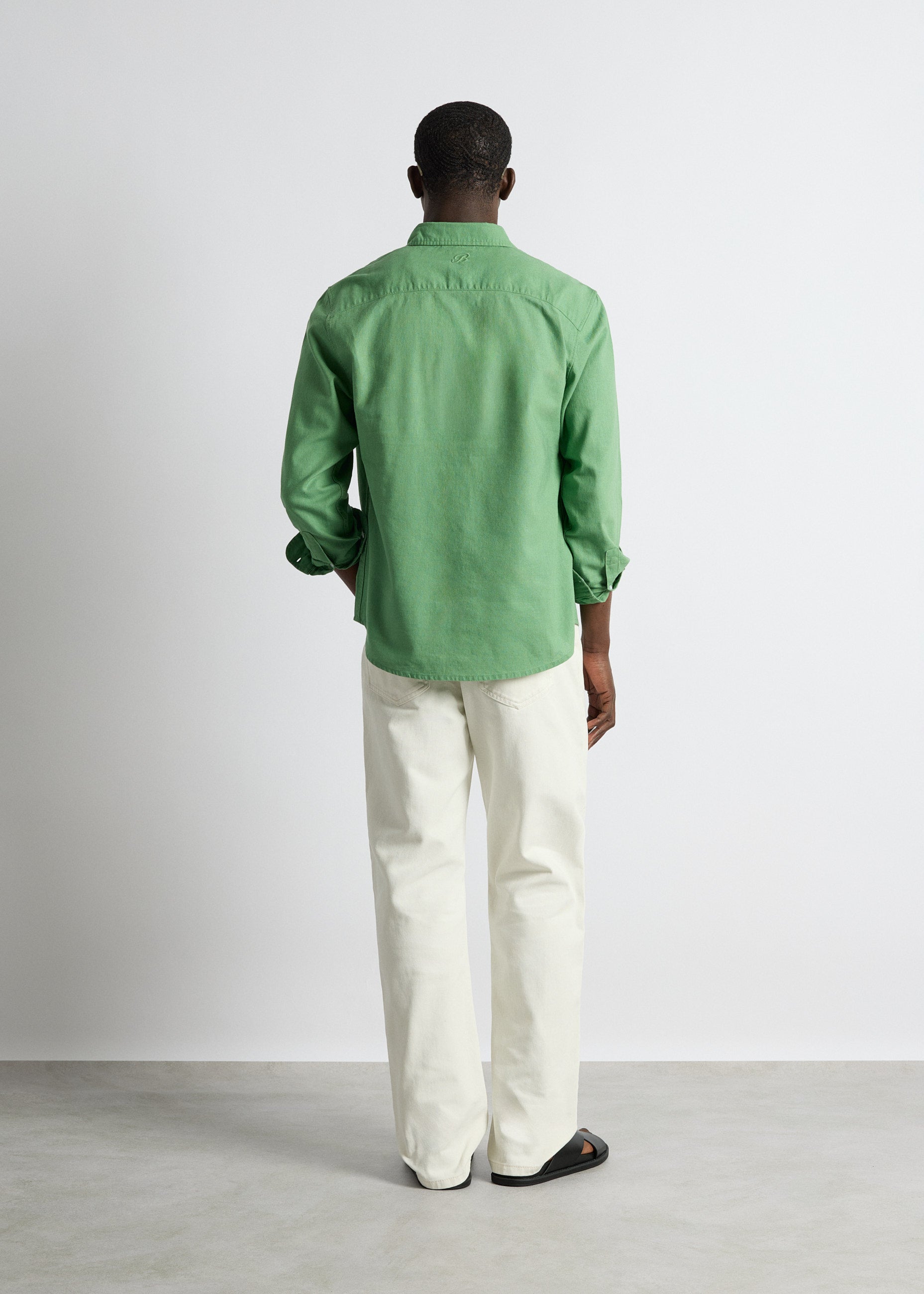 Linen Blend Long Sleeve Shirt