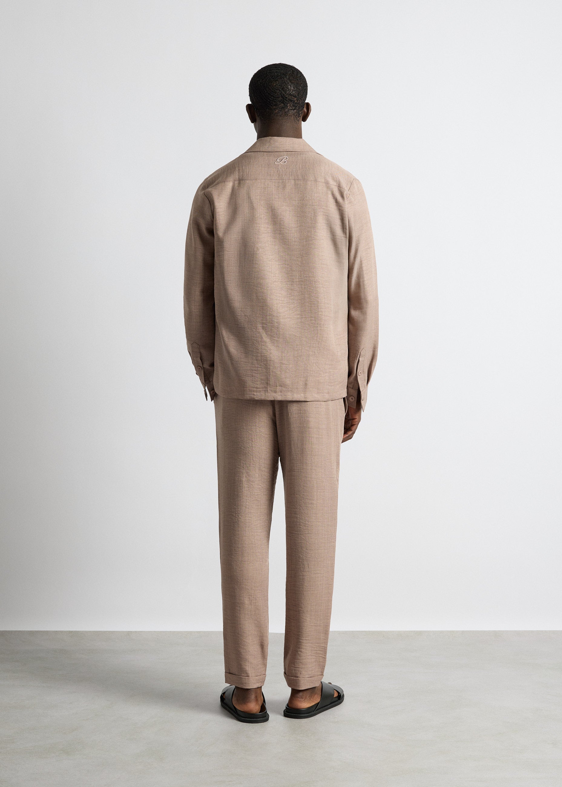 Linen Look Long Sleeve Shirt