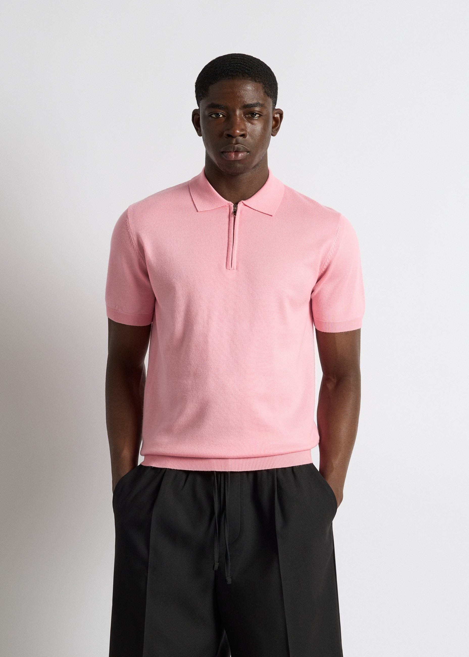 Quarter Zip Polo Shirt