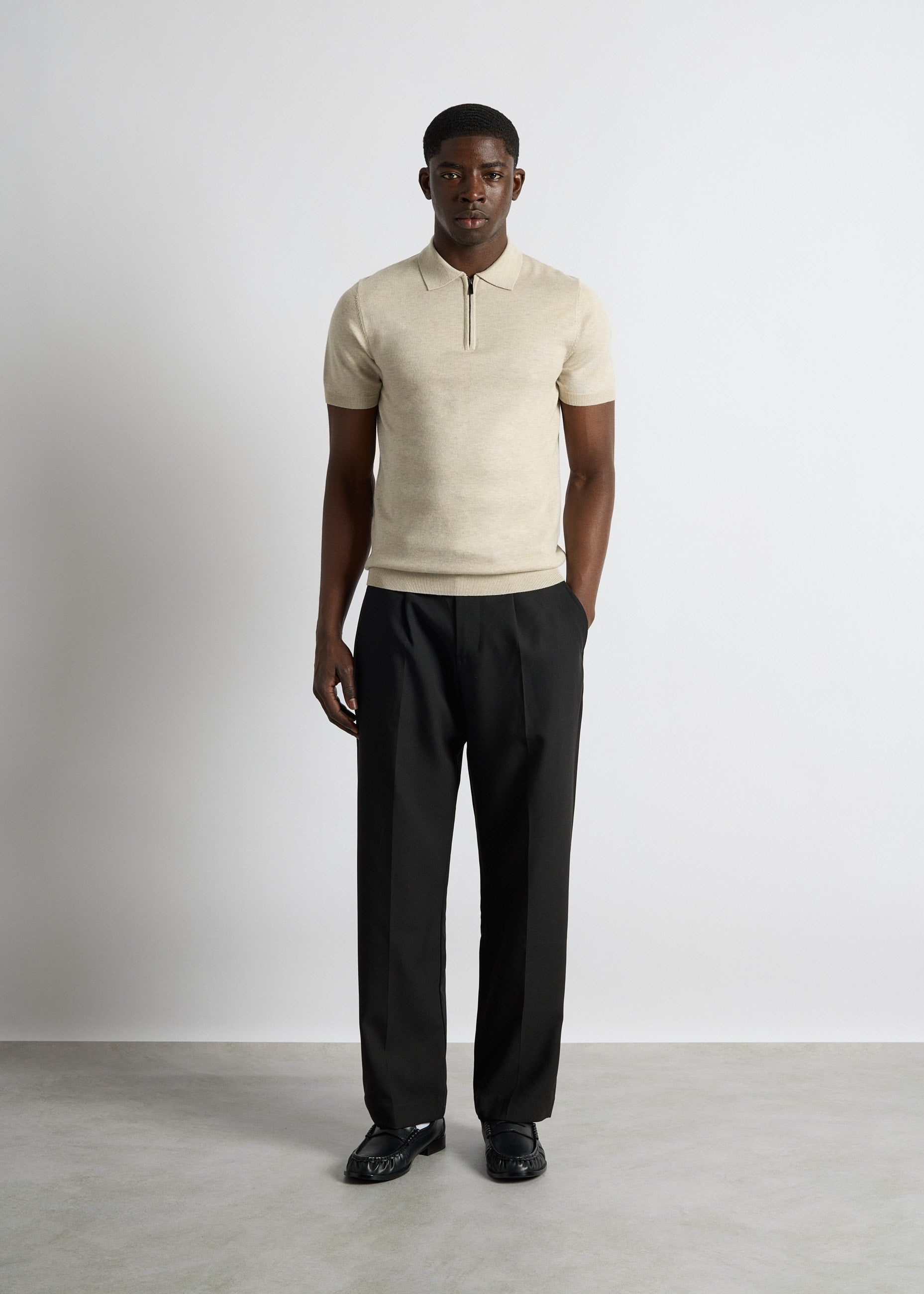 Quarter Zip Polo Shirt