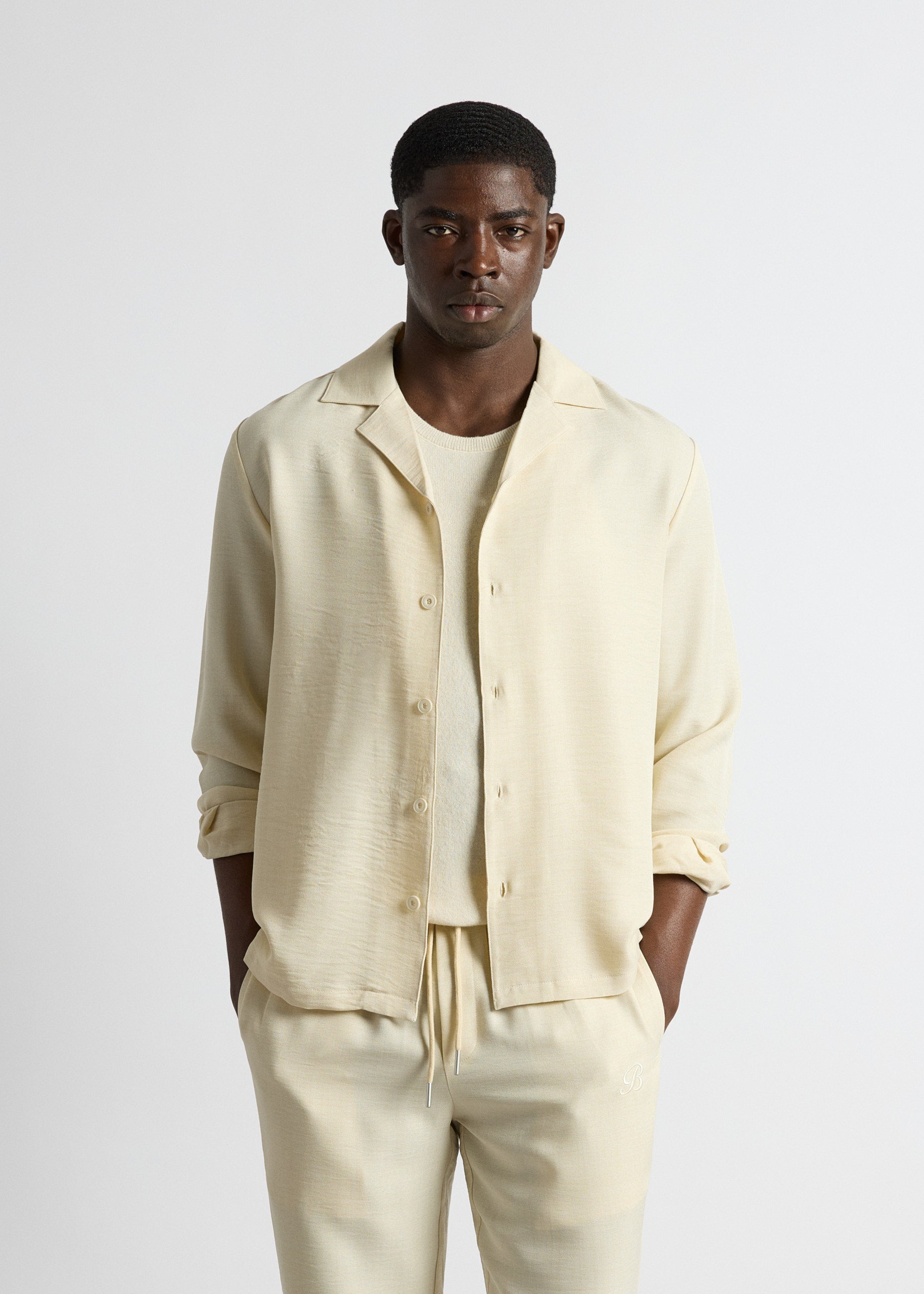 Linen Look Long Sleeve Shirt