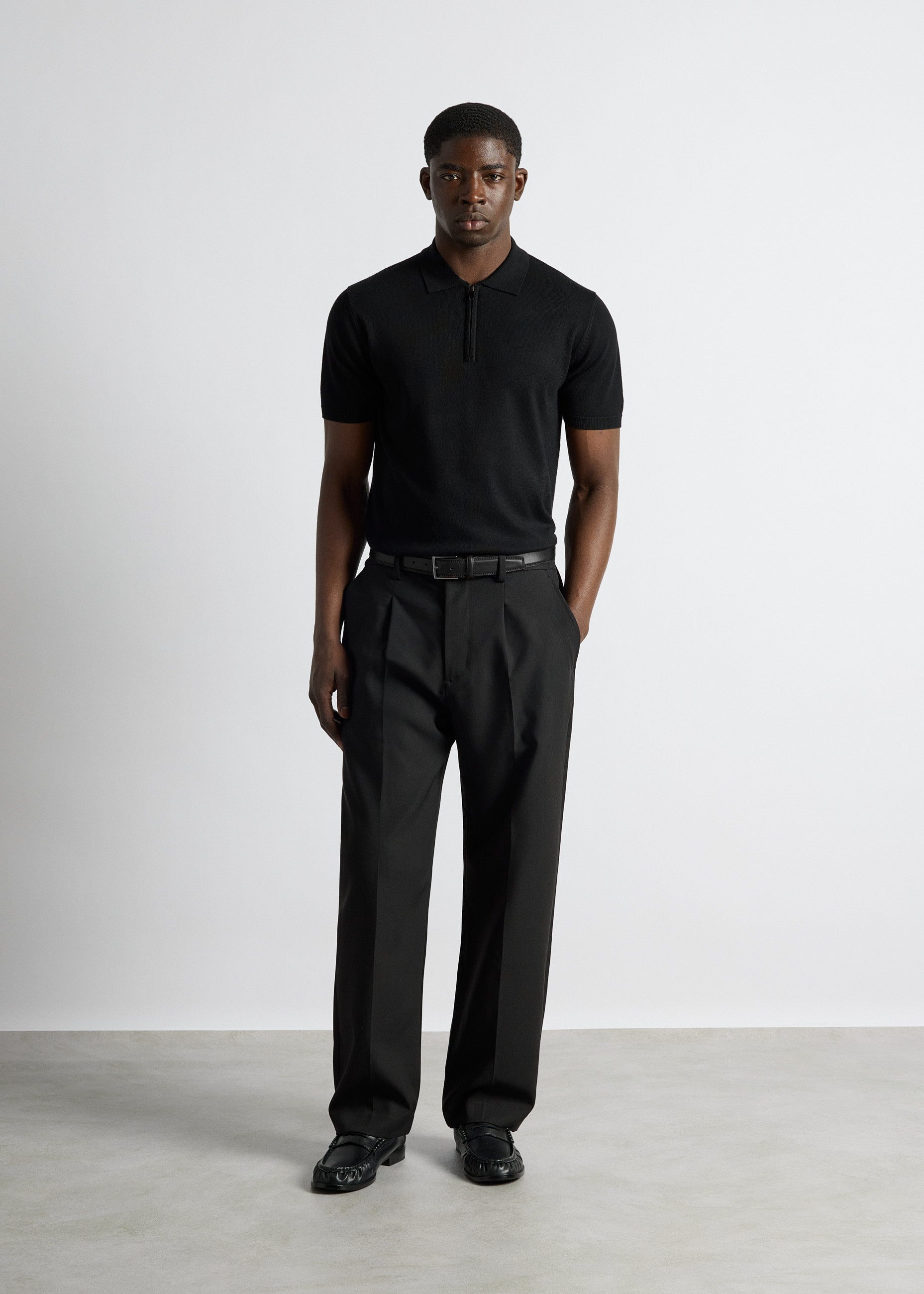 Quarter Zip Polo Shirt