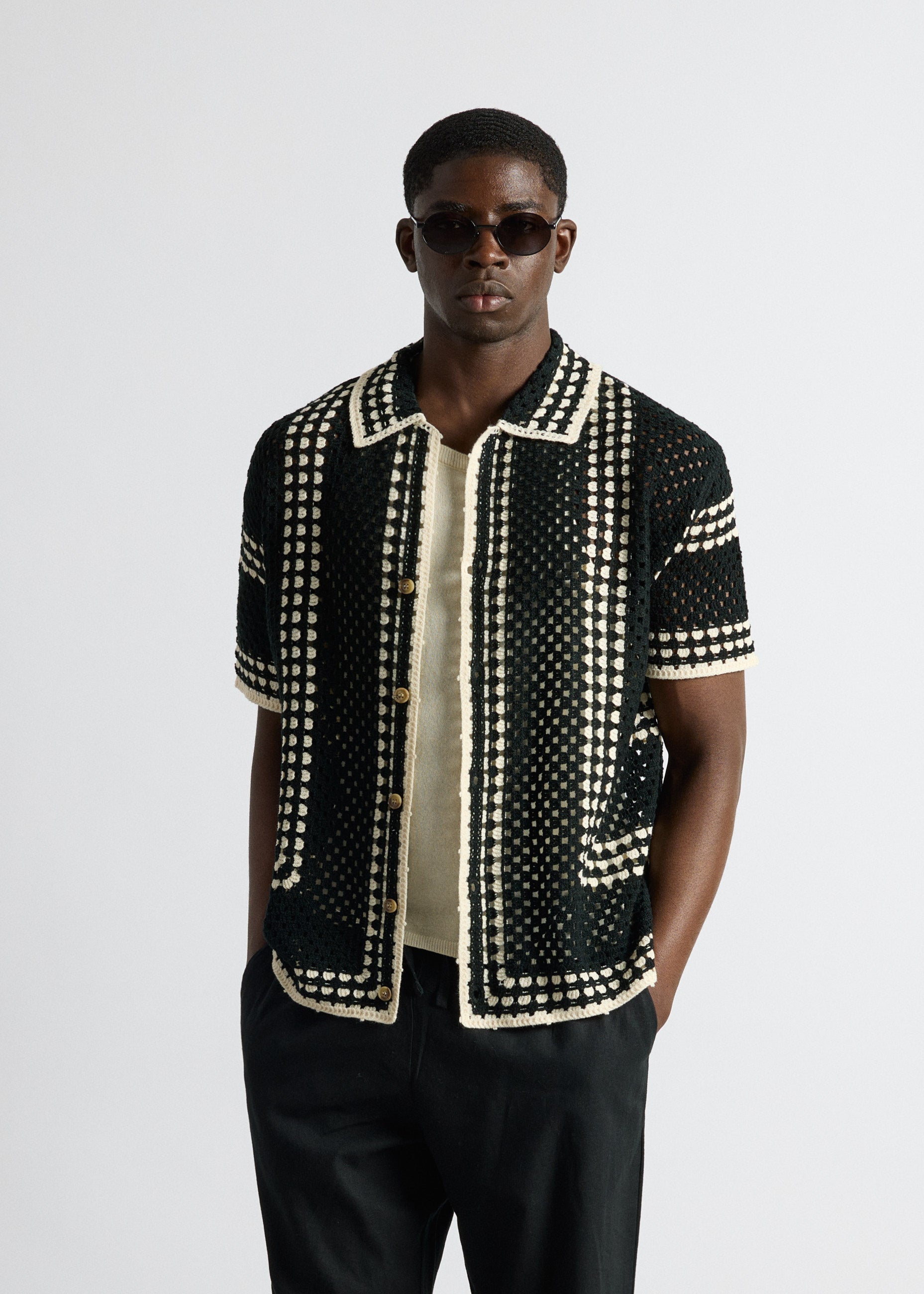 Crochet Bicolor Shirt
