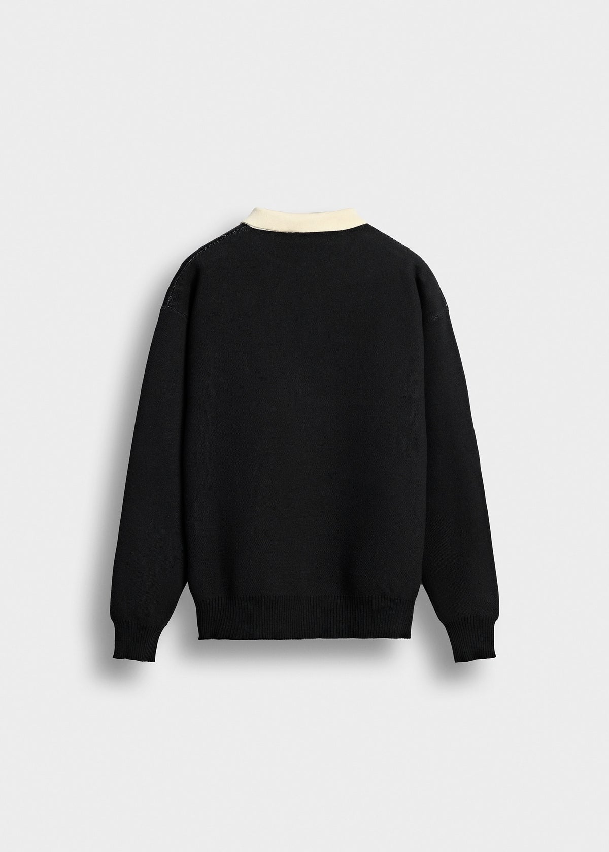 Knit Contrast Polo Sweater