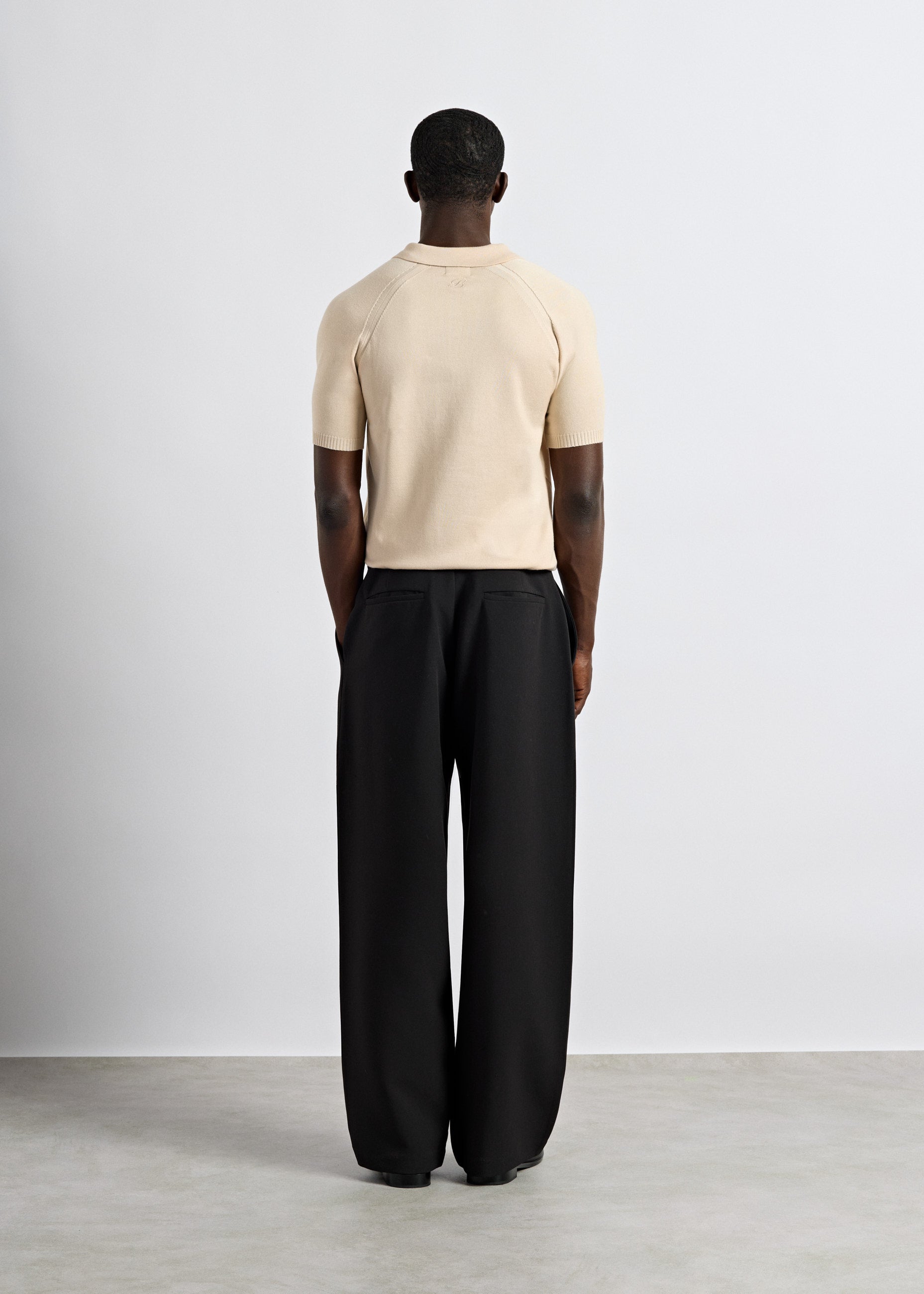Fine Knit Polo T-Shirt
