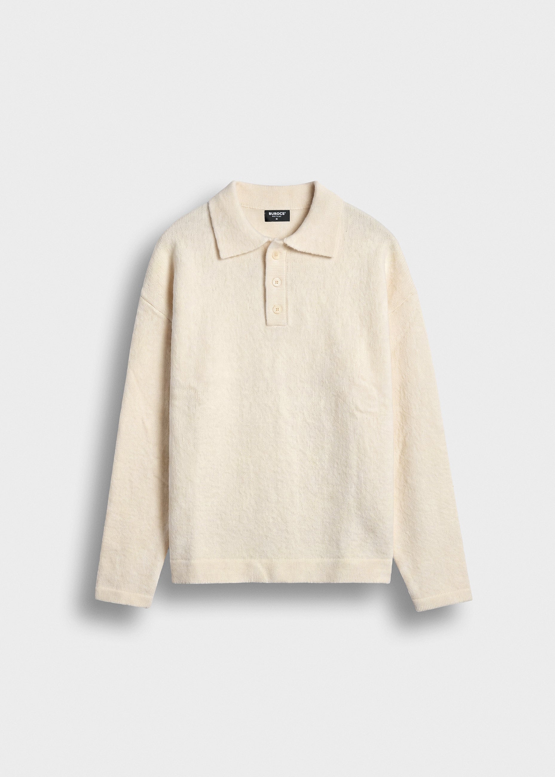 Hairy Knit Polo Sweater