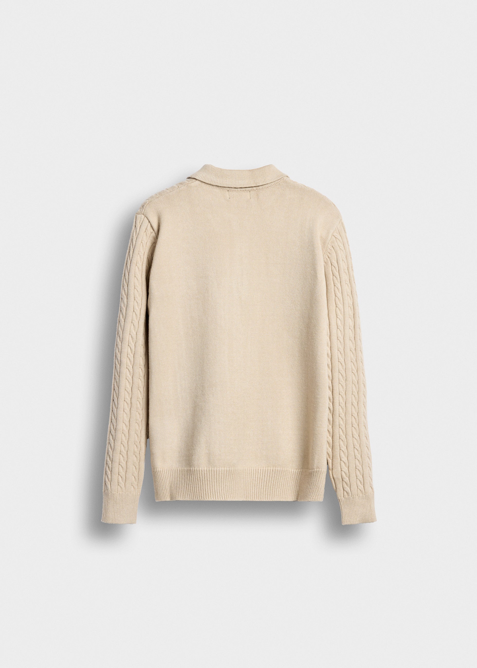 Cable Knit Polo Sweater