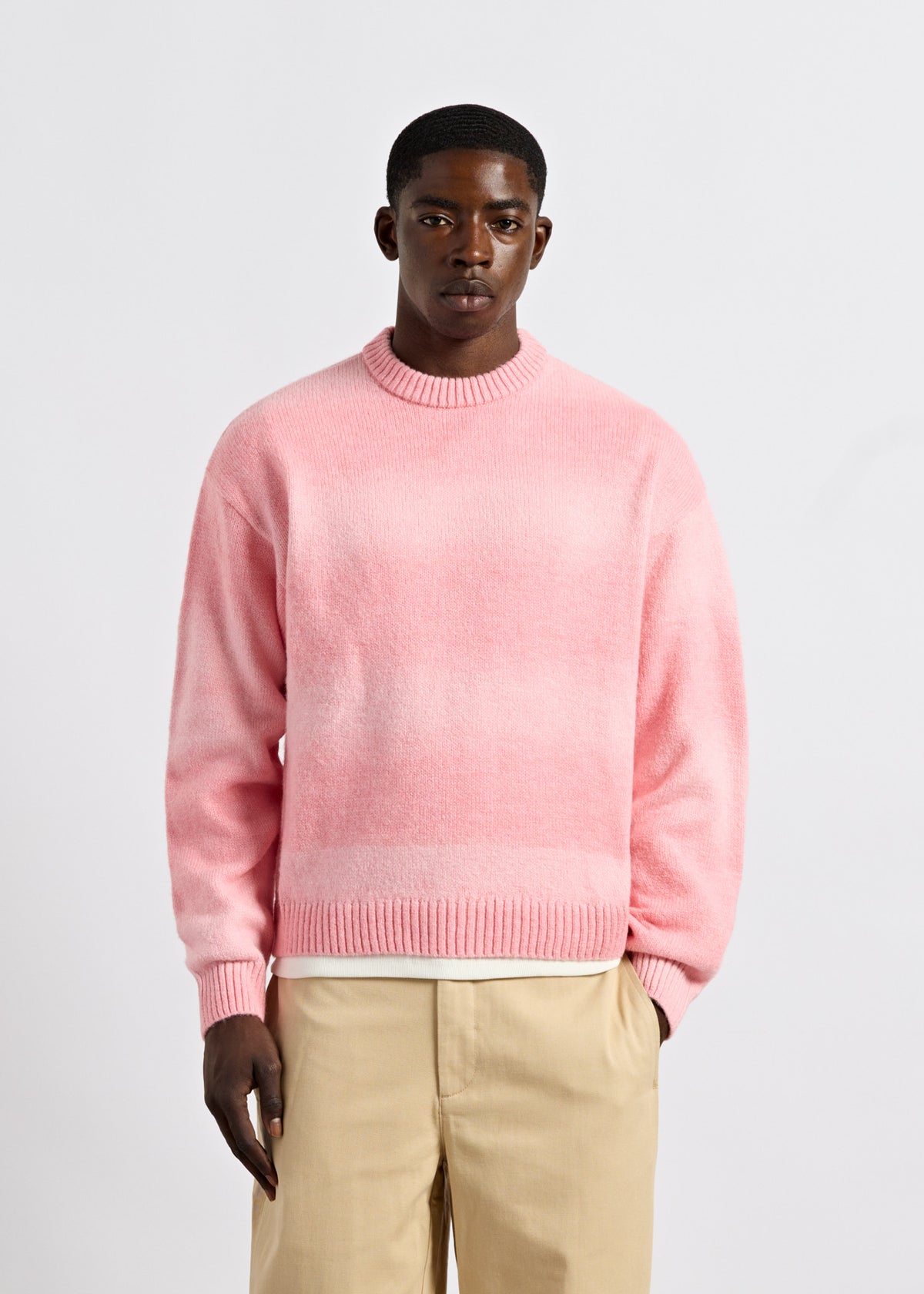 Knit Gradient Crewneck Sweater