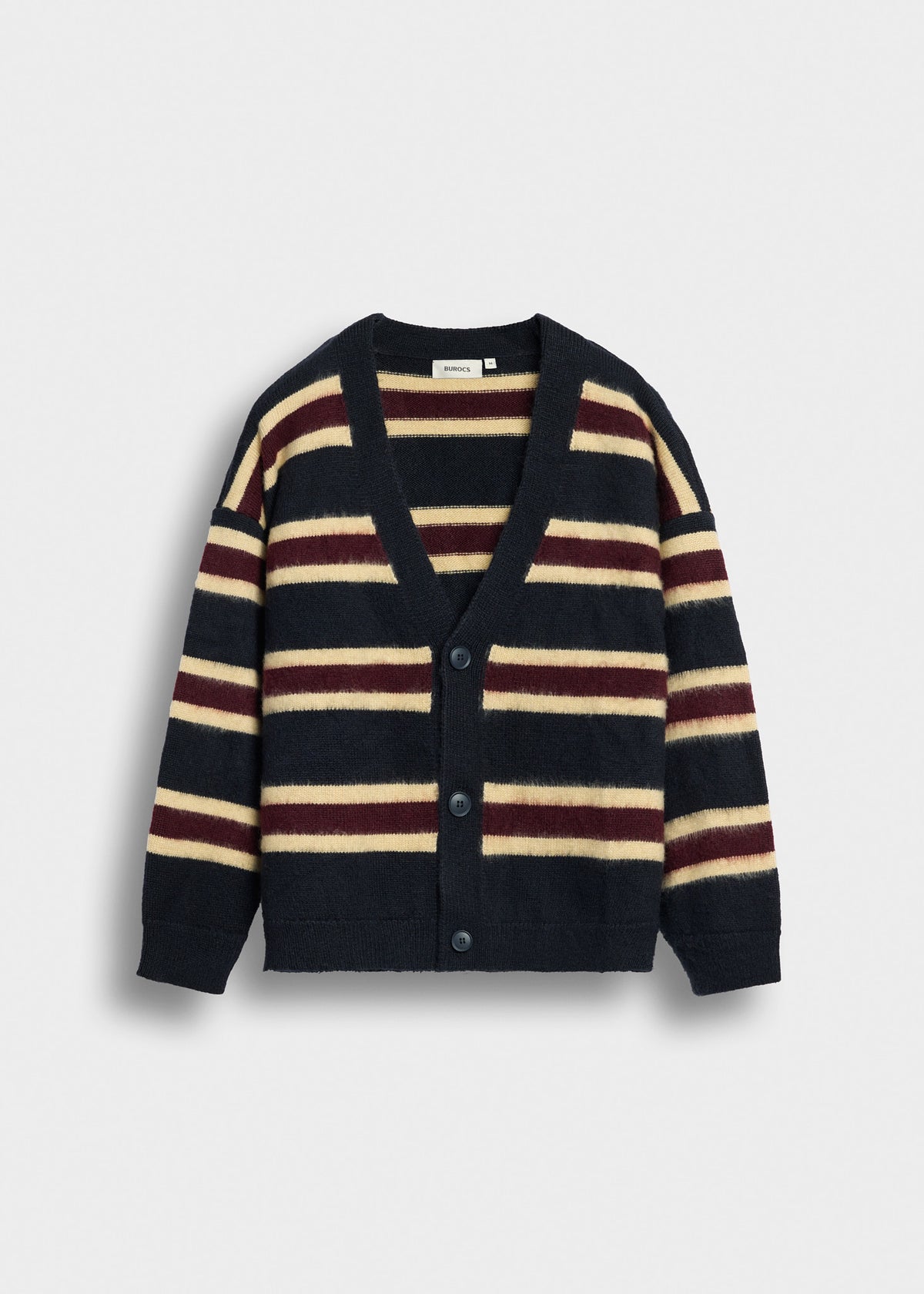 Fuzzy V-Neck Knit Cardigan