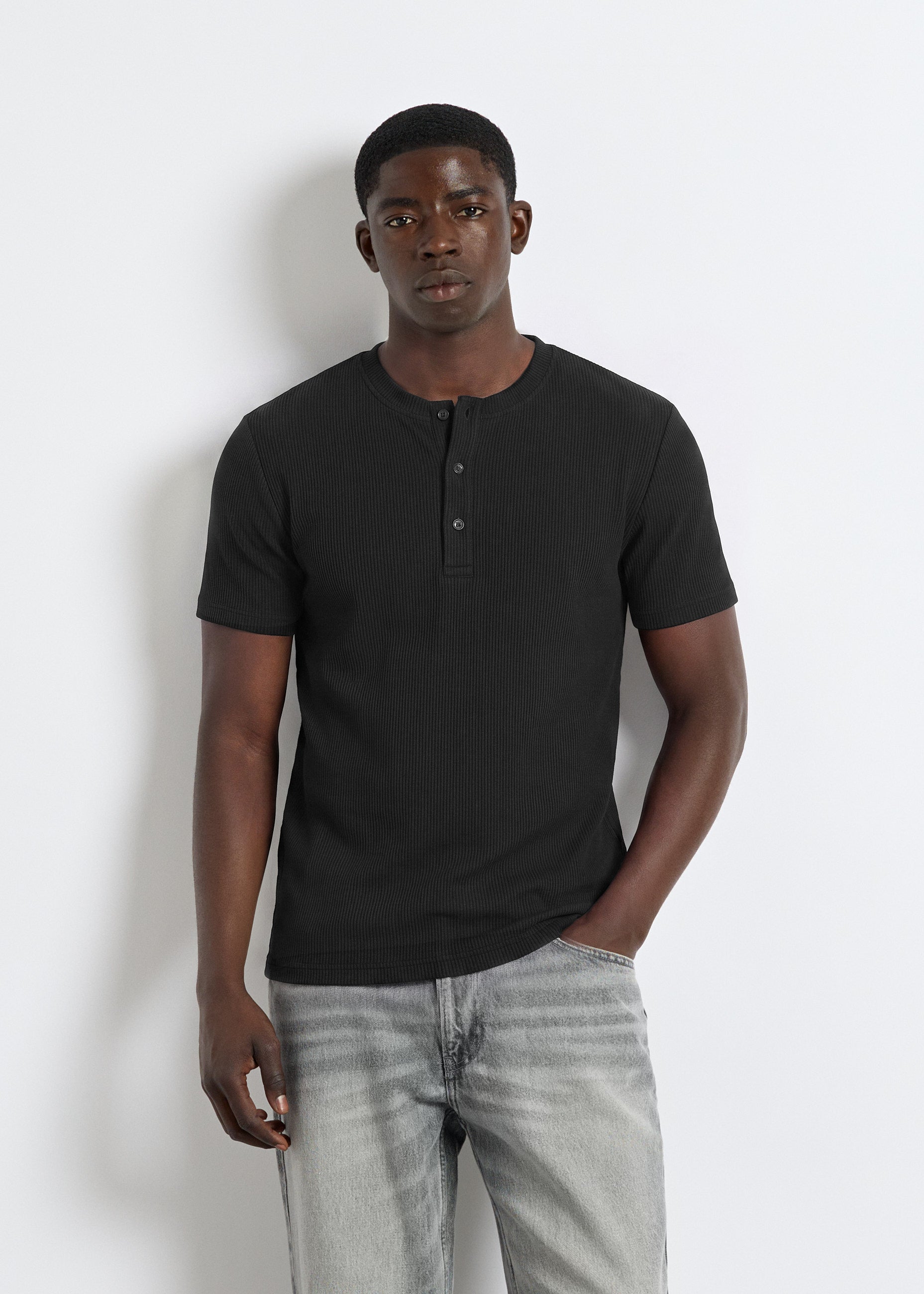 Rib Henley T-Shirt