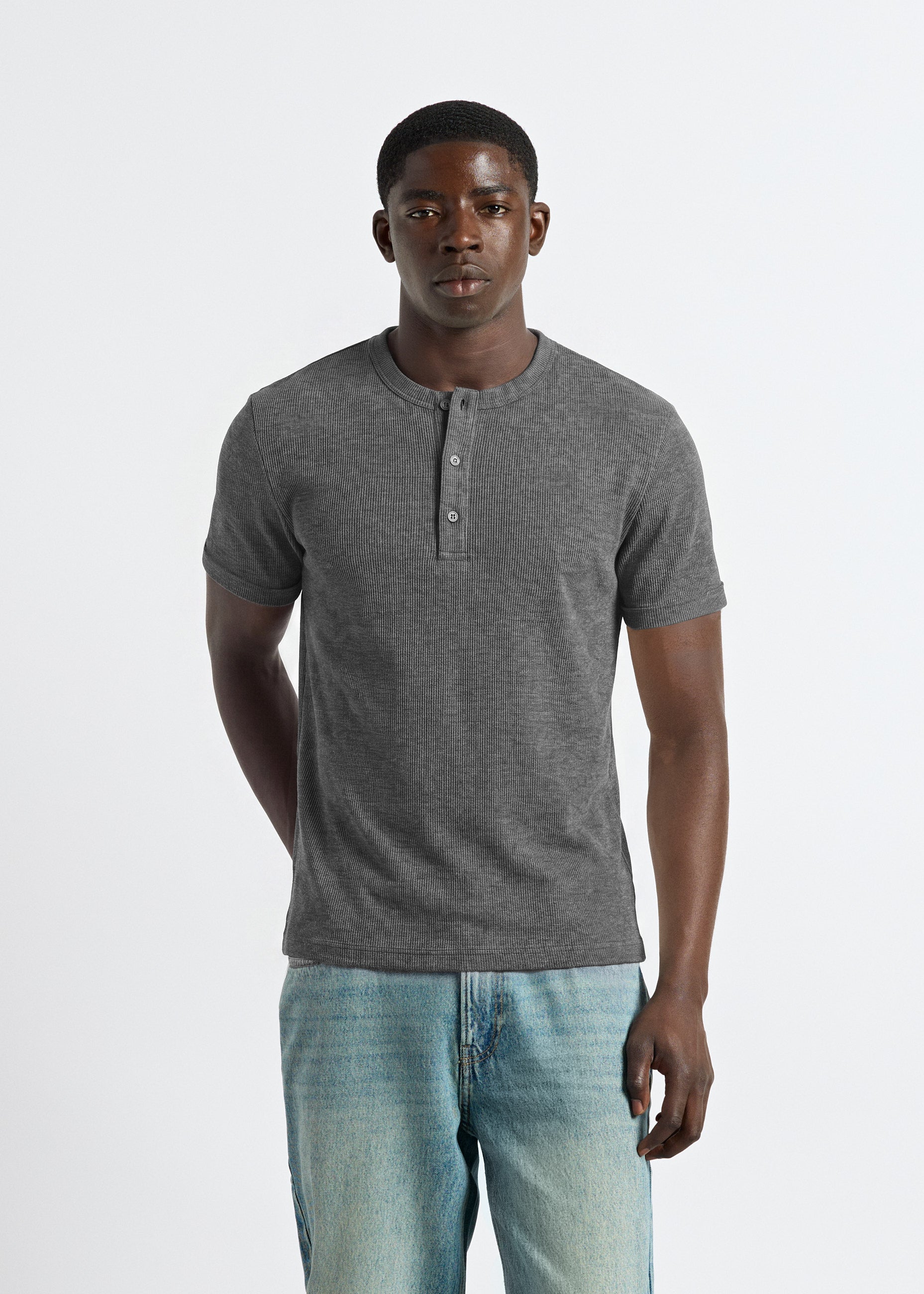 Rib Henley T-Shirt