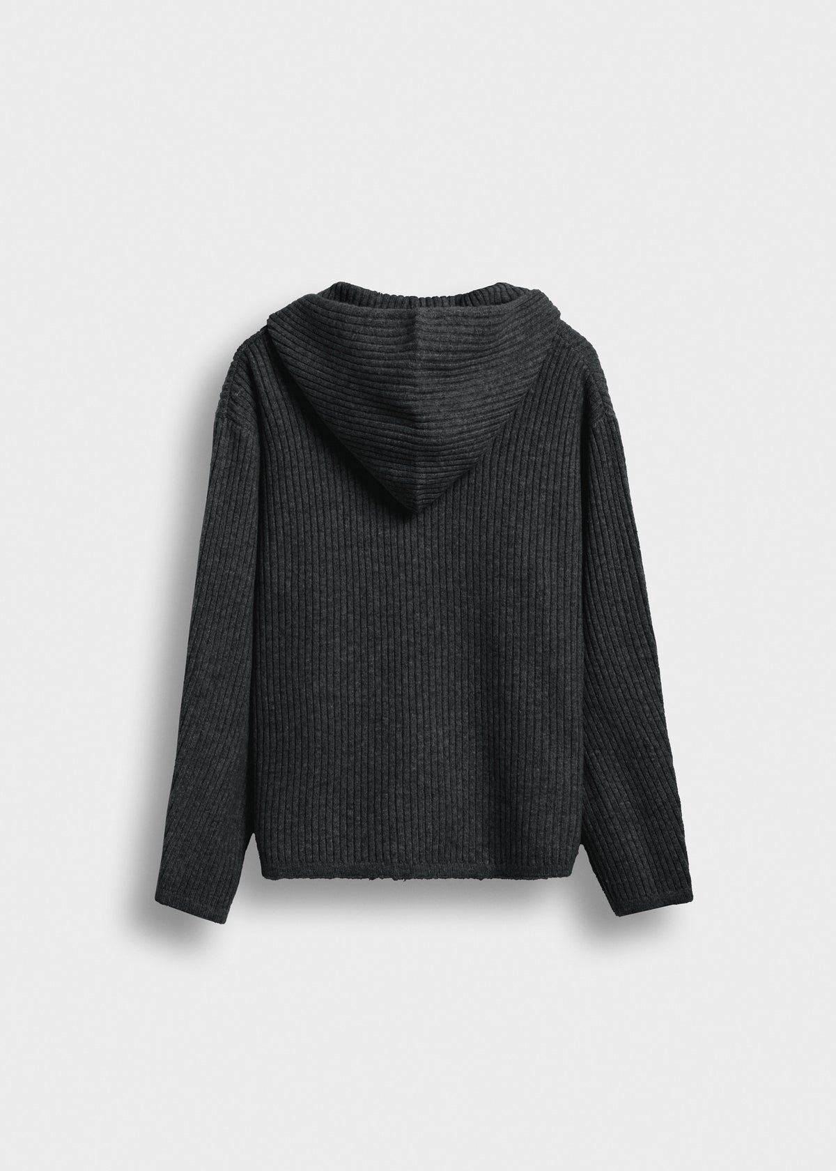 Hooded Knit Zip Jacket