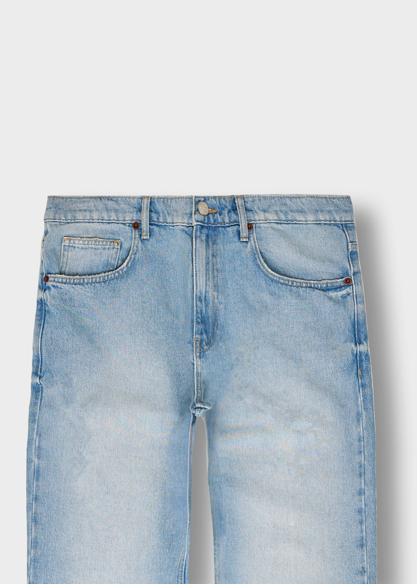 John Straight Open Hem Jeans