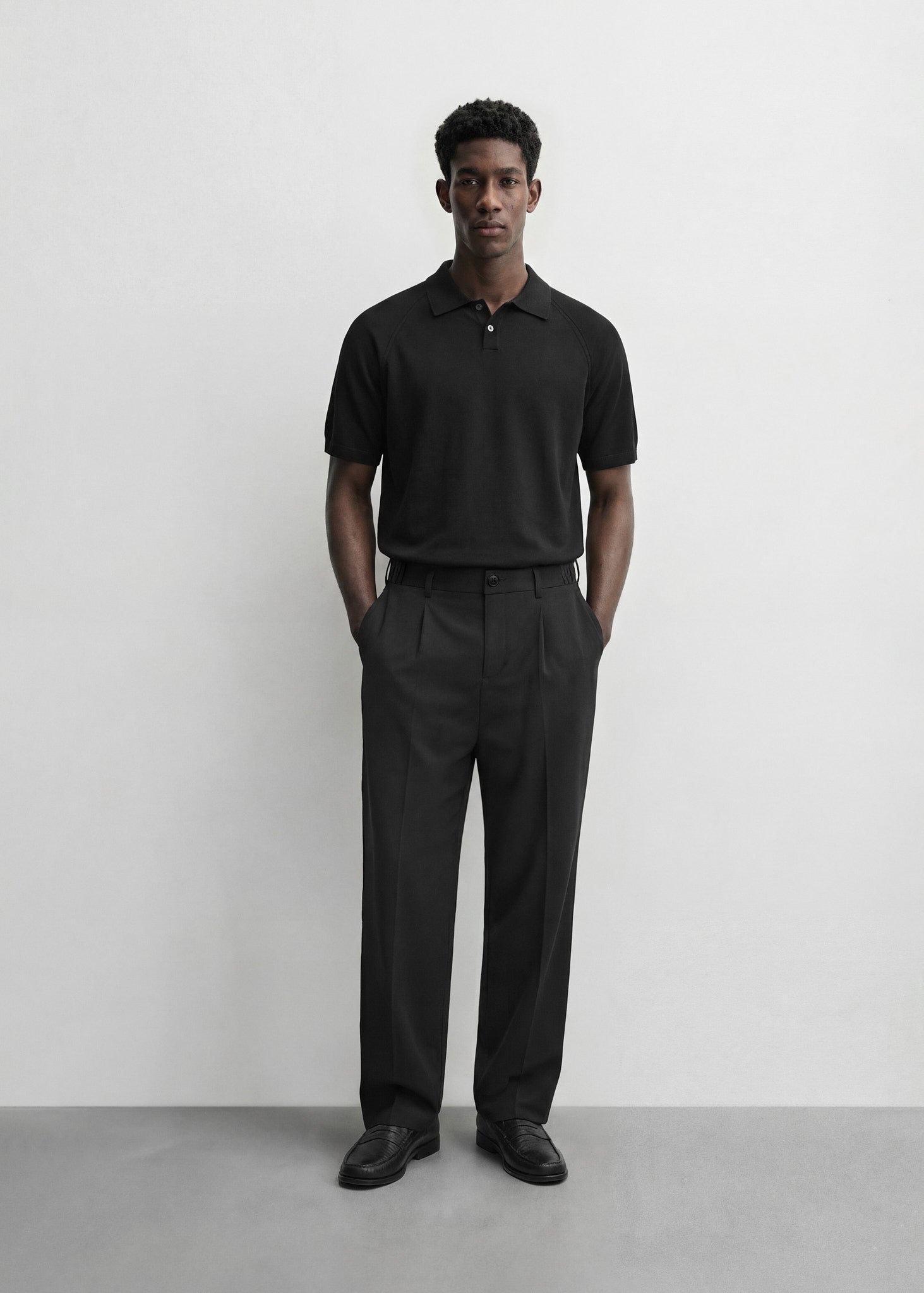 Fine Knit Polo T-Shirt