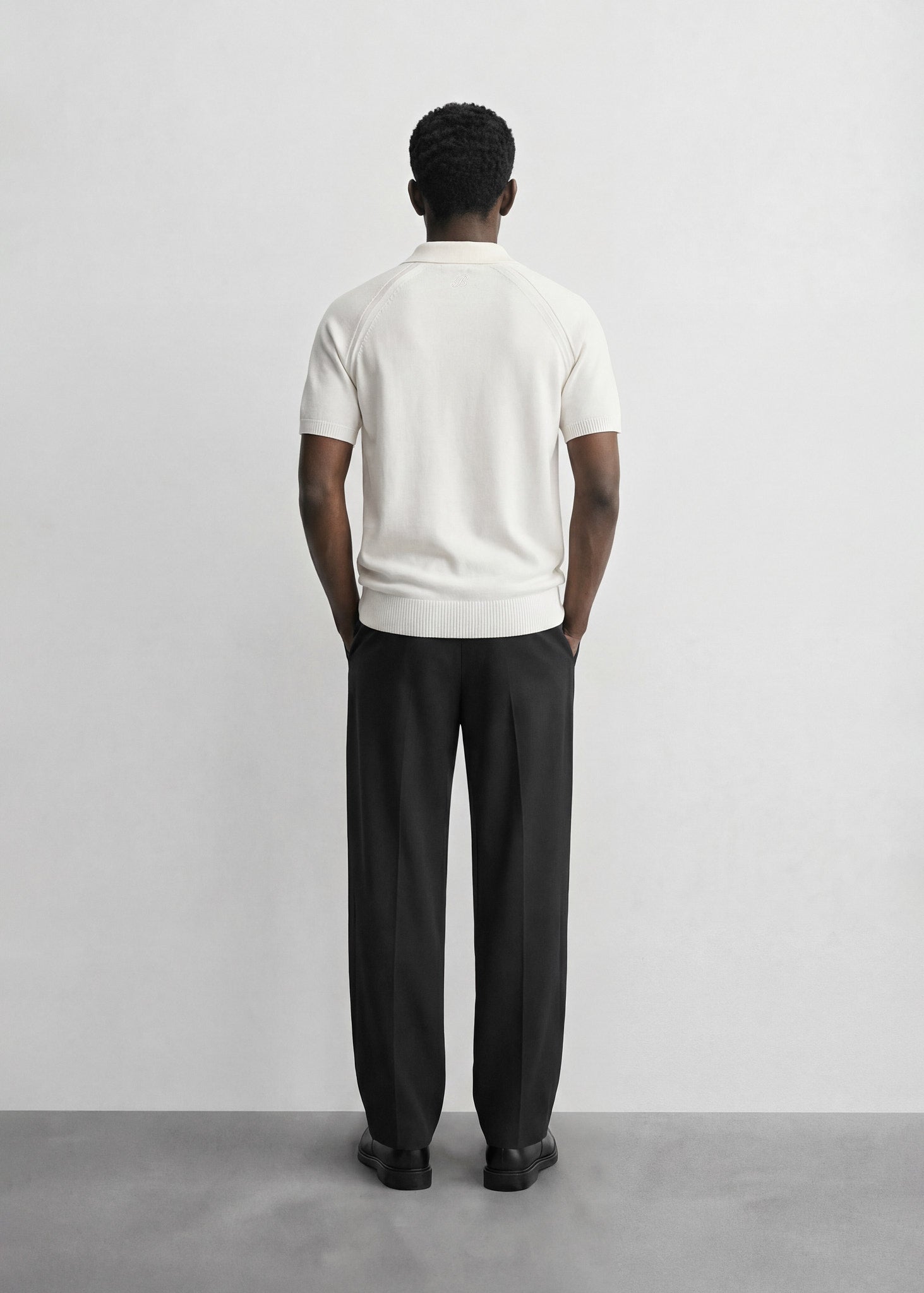 Fine Knit Polo T-Shirt