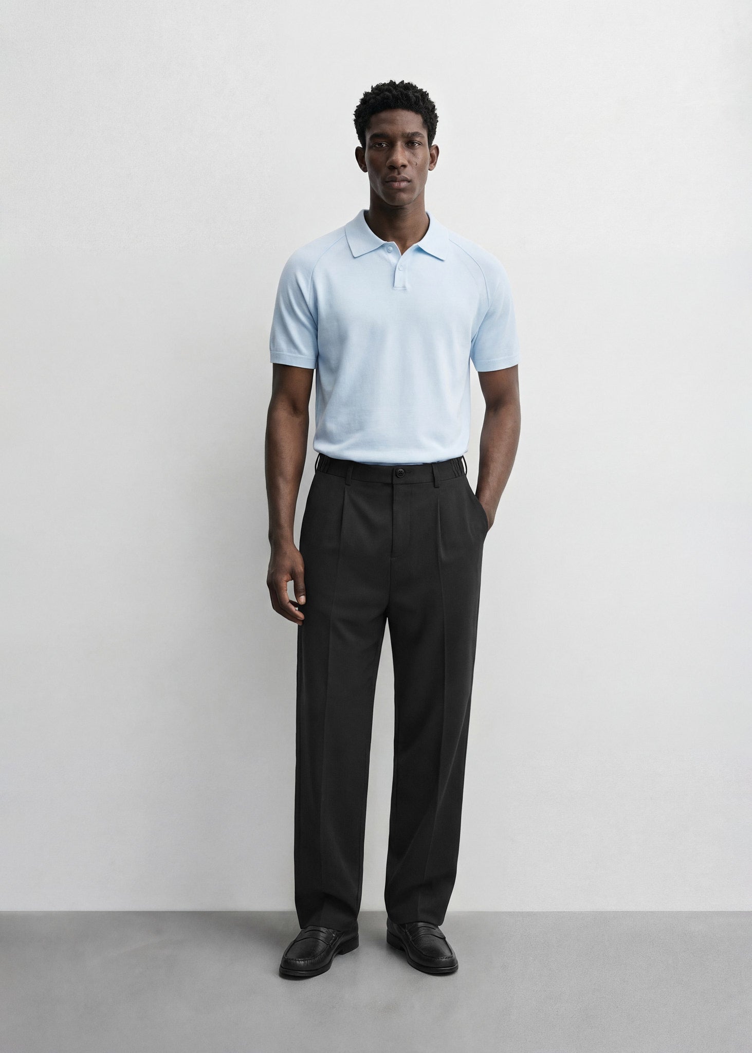 Fine Knit Polo T-Shirt