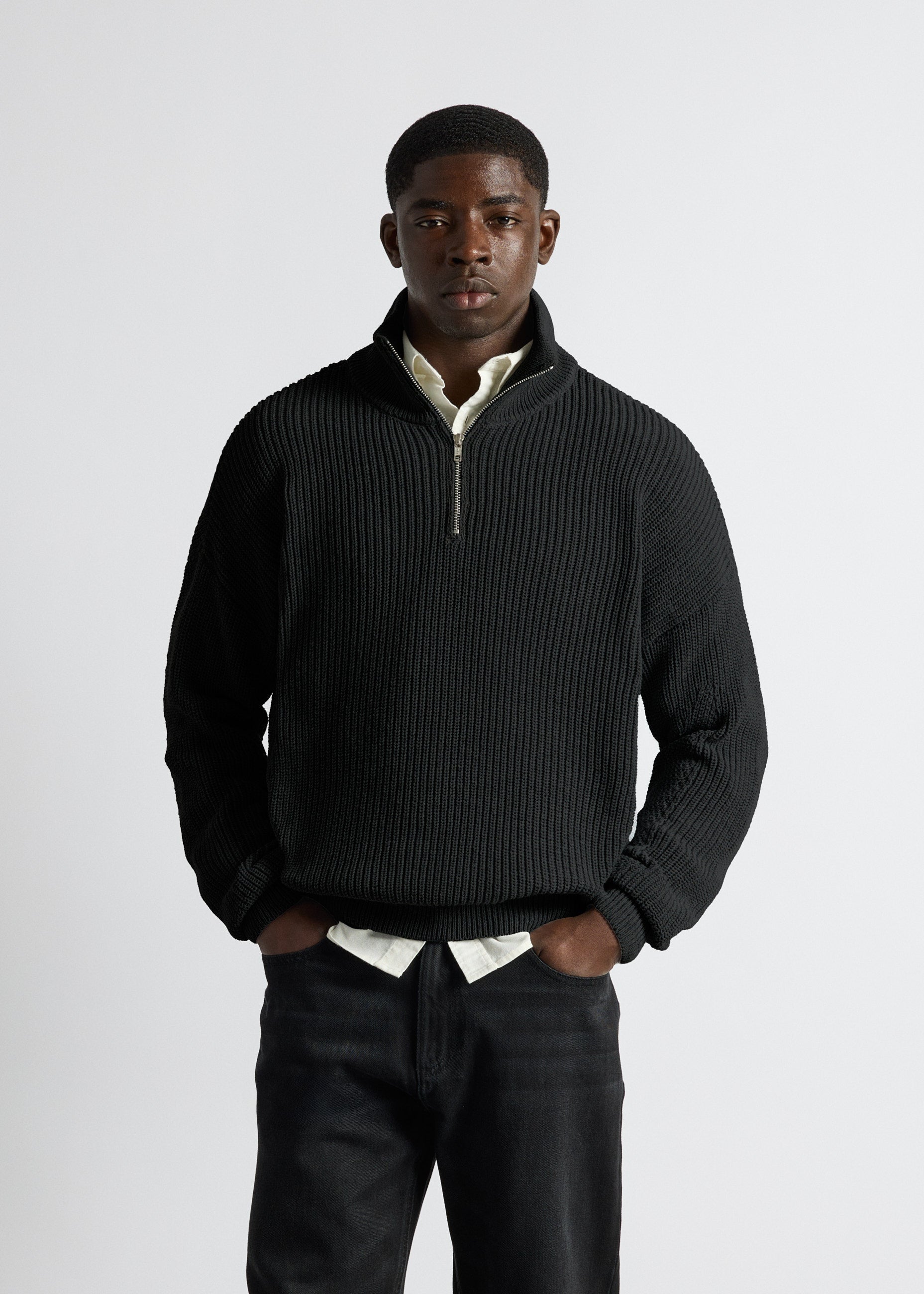 Chunky Knit Half-Zip Sweater