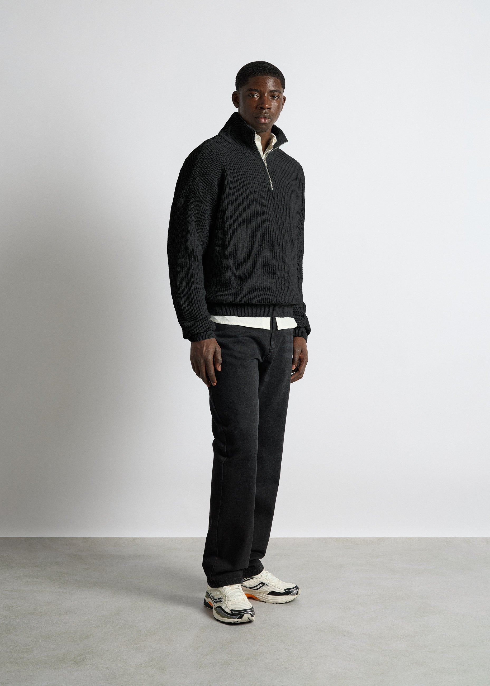 Chunky Knit Half-Zip Sweater