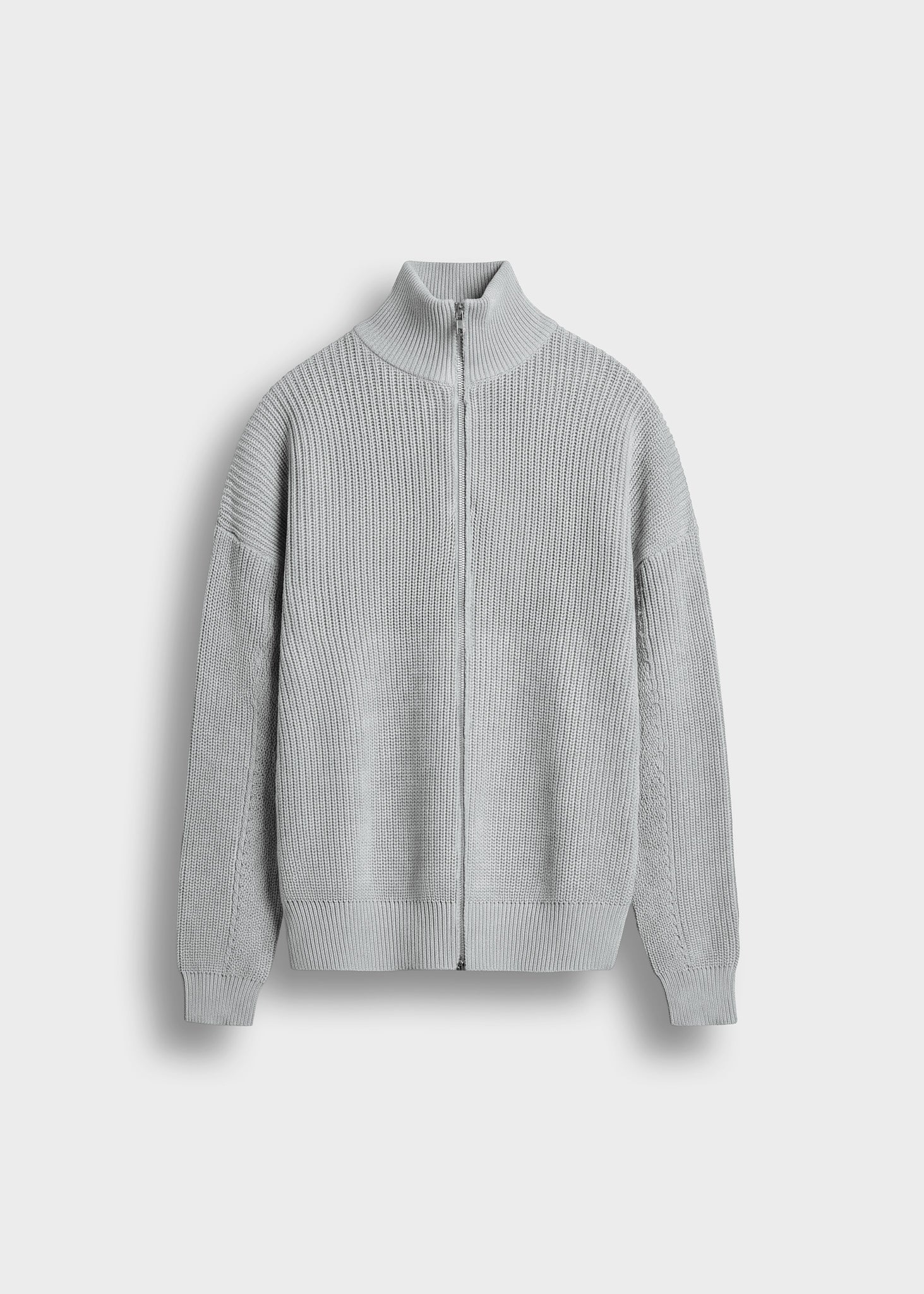 Chunky Knit Zip Jacket