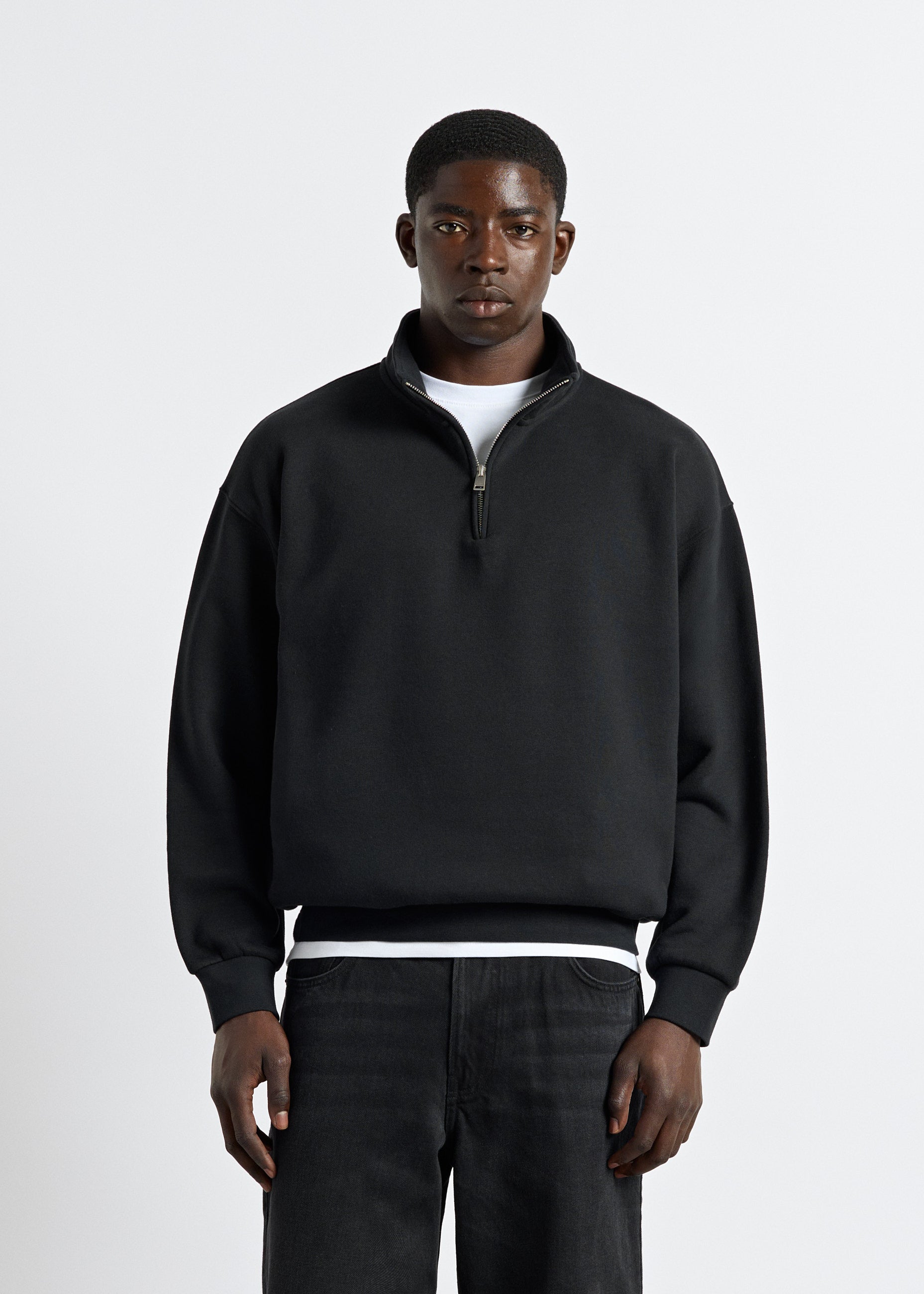 Oversize Mock Neck Sweater
