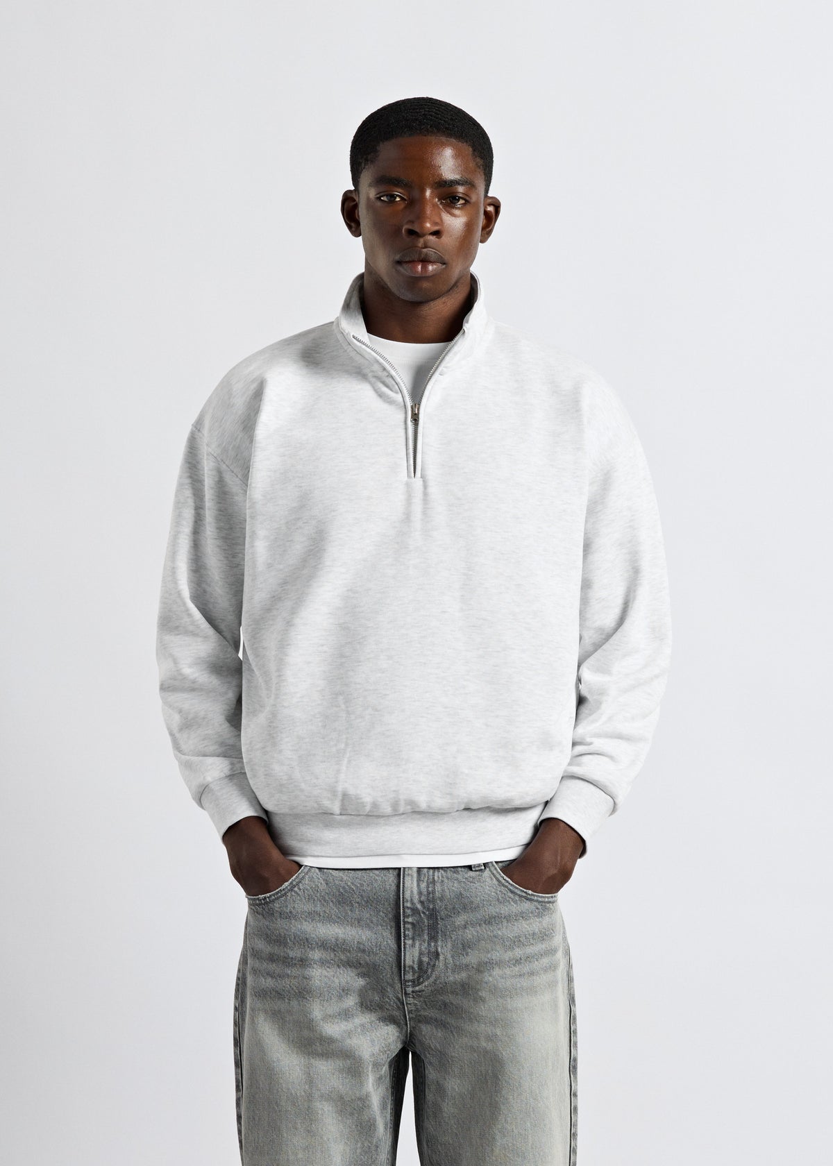 Basic Mock Neck Zip