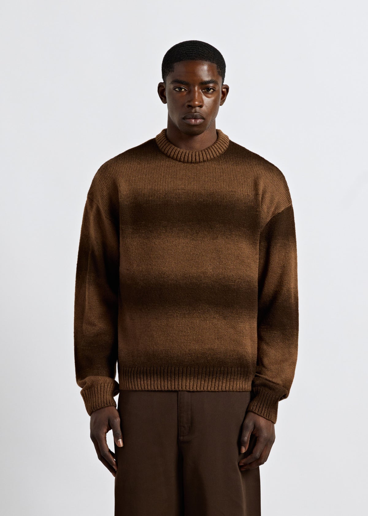 Knit Gradient Crewneck Sweater