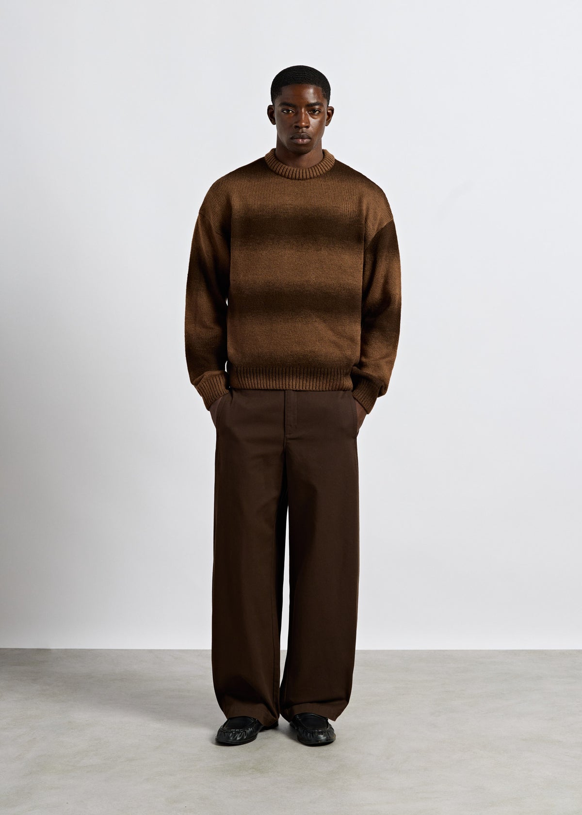 Knit Gradient Crewneck Sweater