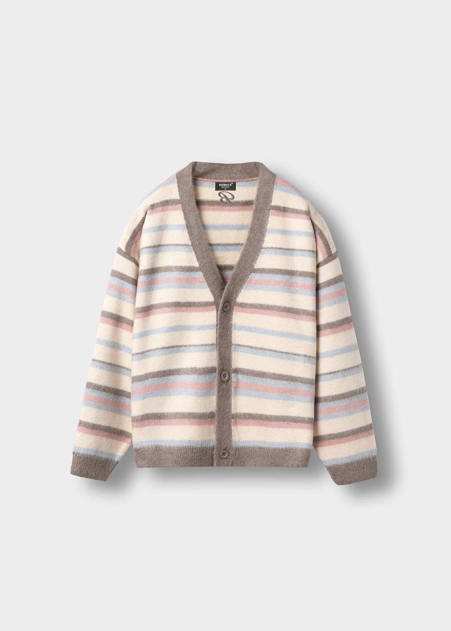 Fuzzy V-Neck Knit Cardigan