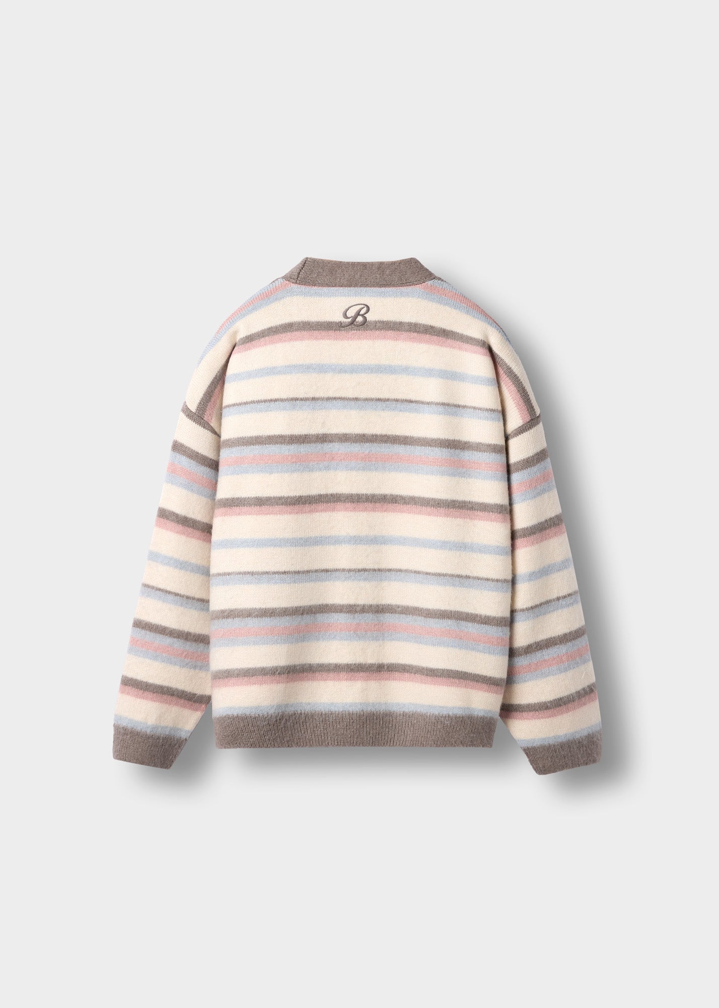 Fuzzy V-Neck Knit Cardigan