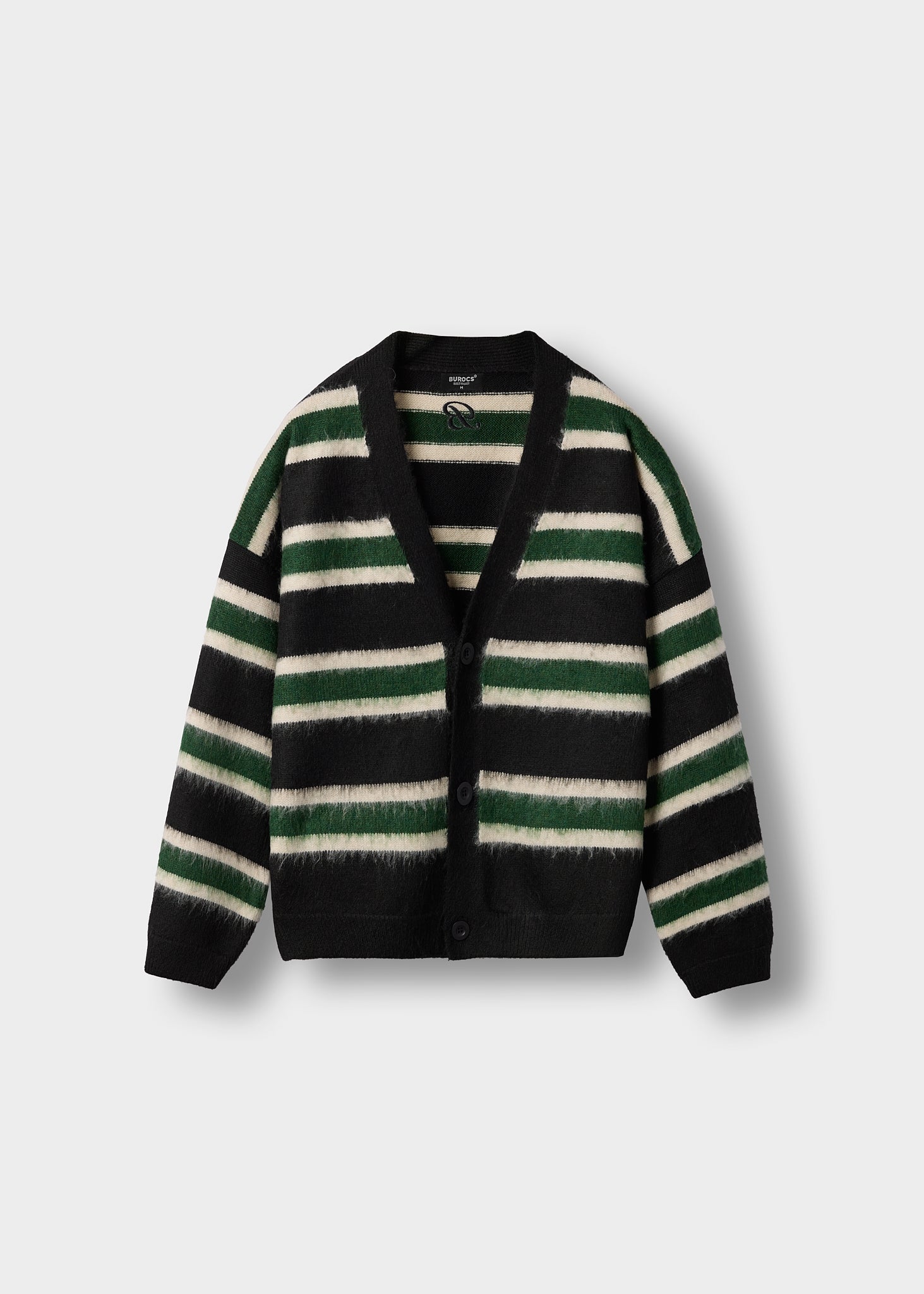 Fuzzy V-Neck Knit Cardigan