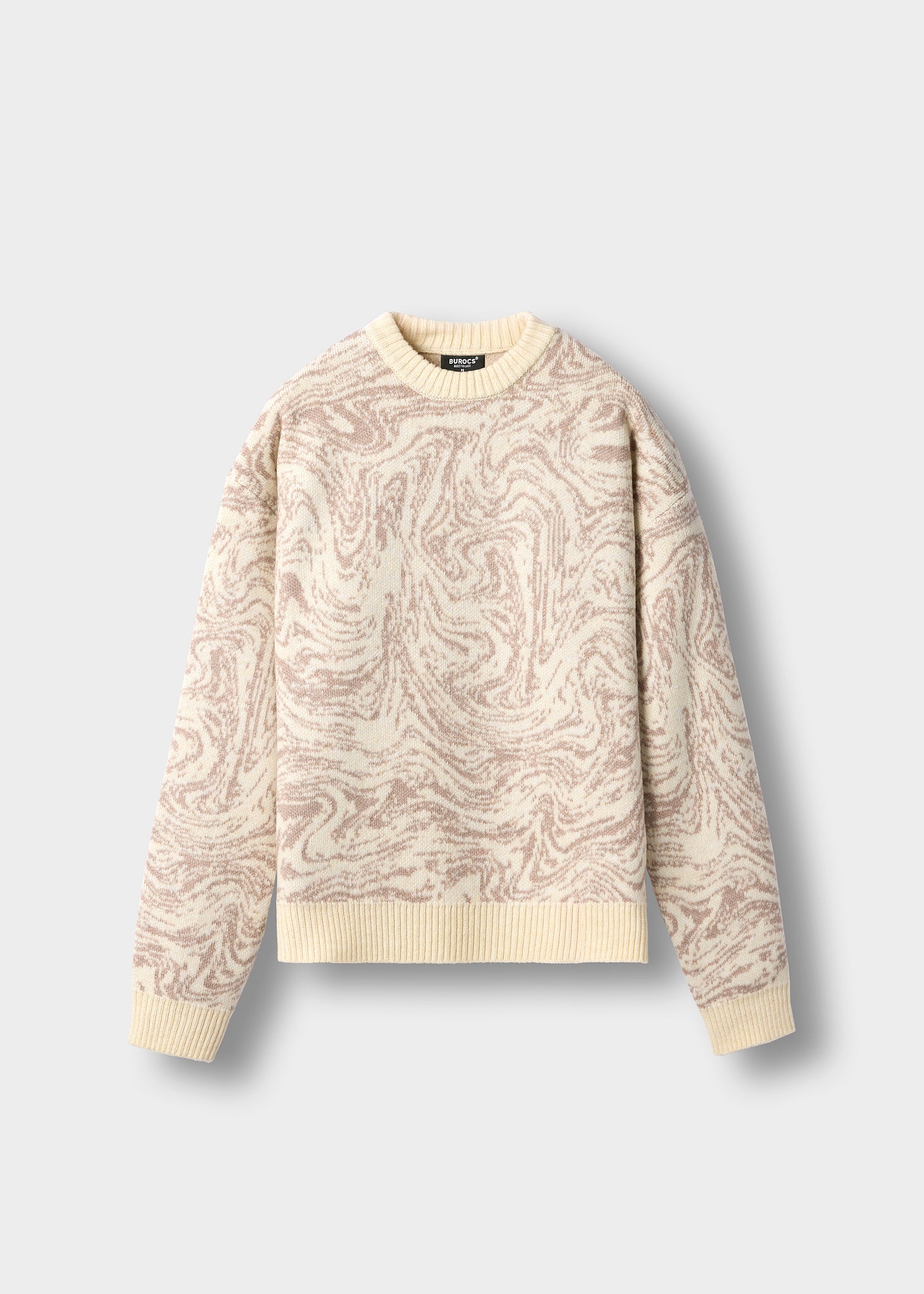 Swirl Pattern Crewneck Sweater