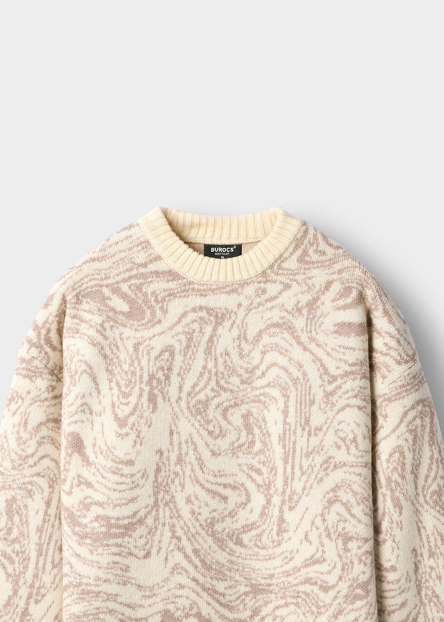 Swirl Pattern Crewneck Sweater