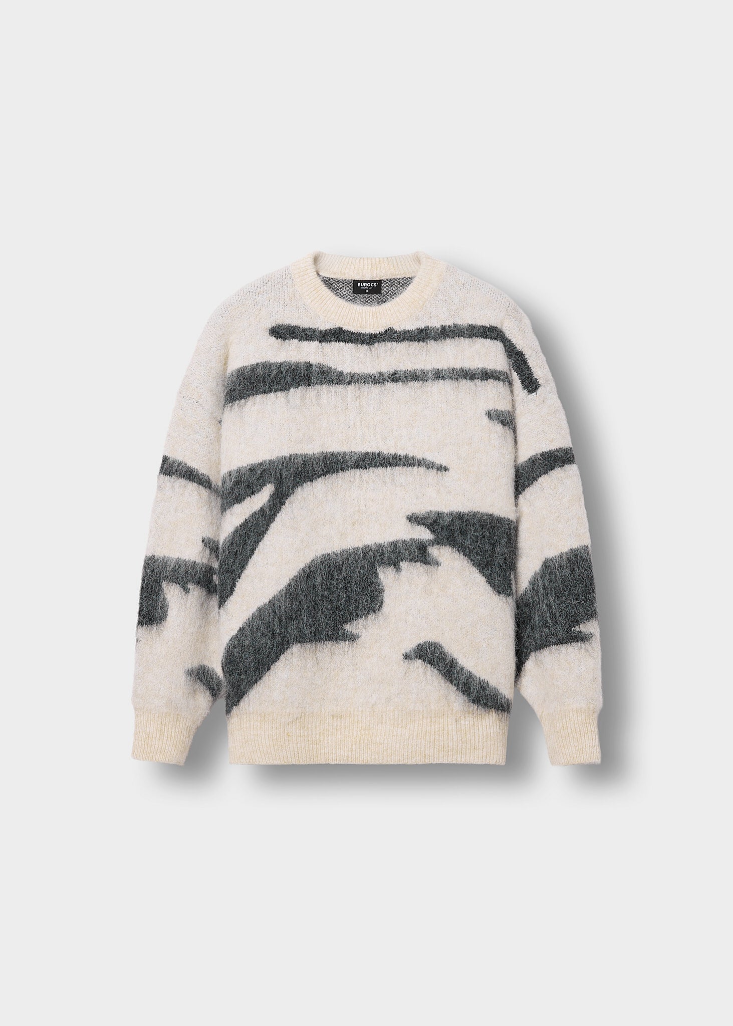 Hairy Monochrome Knit Sweater