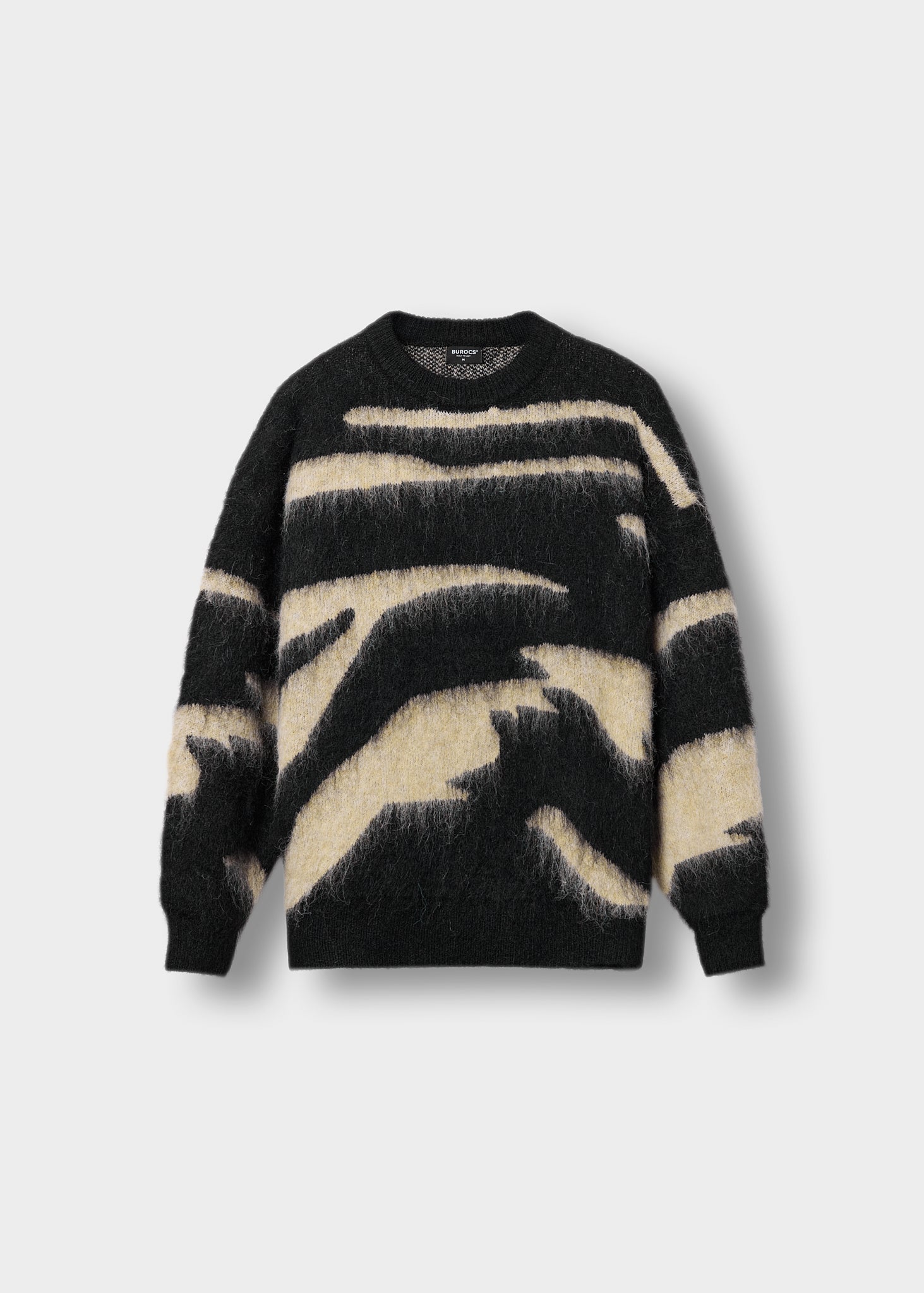 Hairy Monochrome Knit Sweater