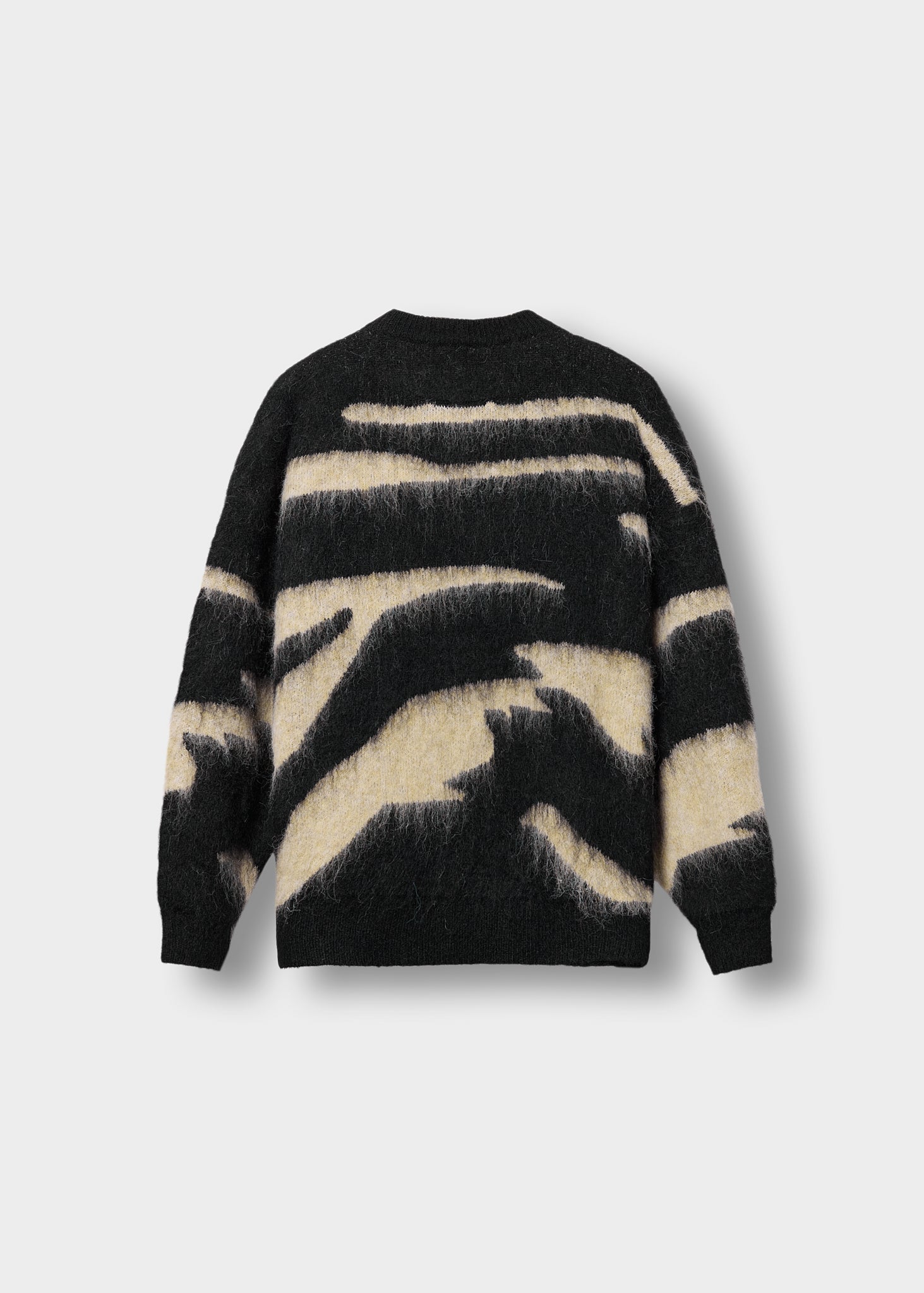 Hairy Monochrome Knit Sweater
