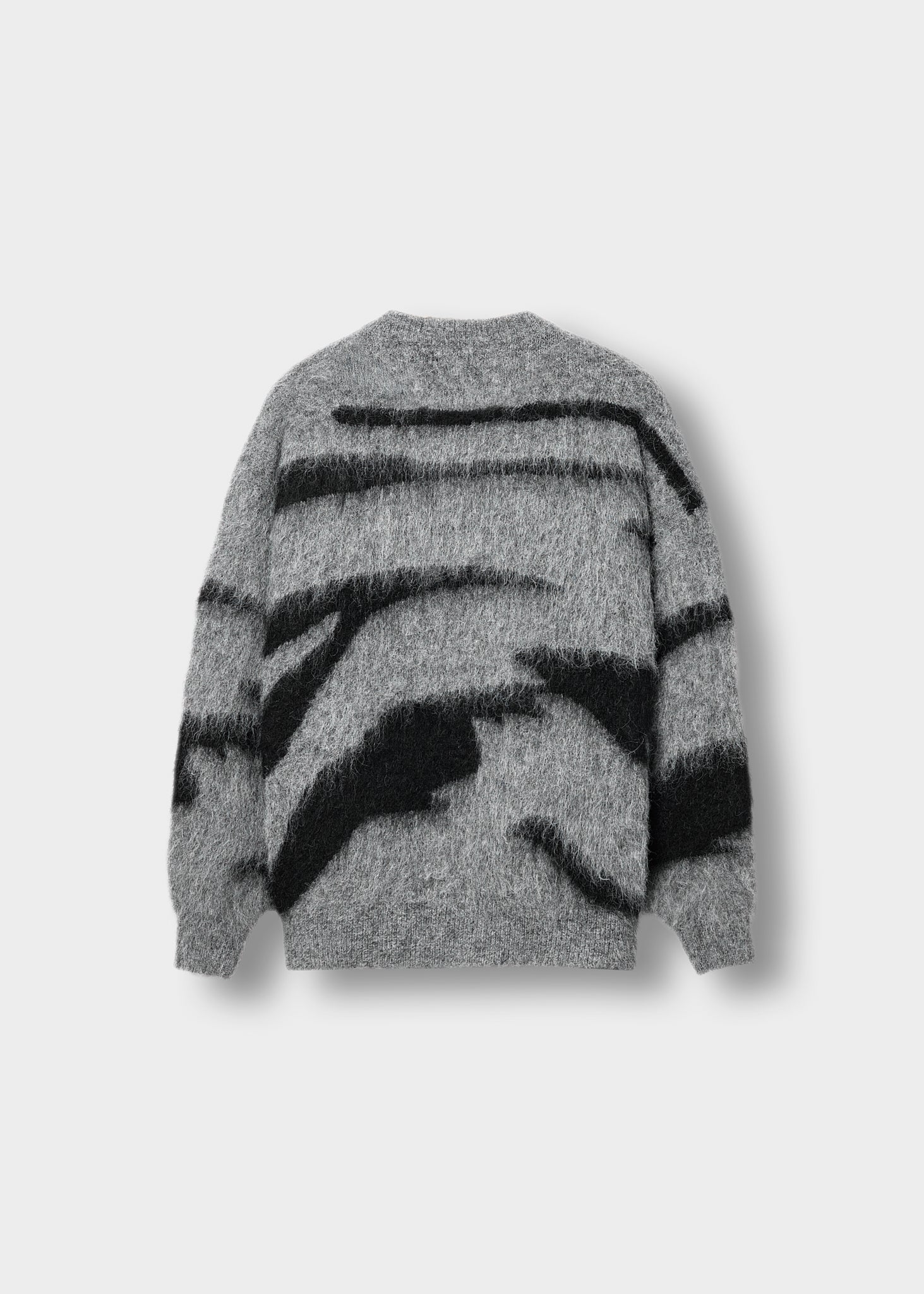 Hairy Monochrome Knit Sweater